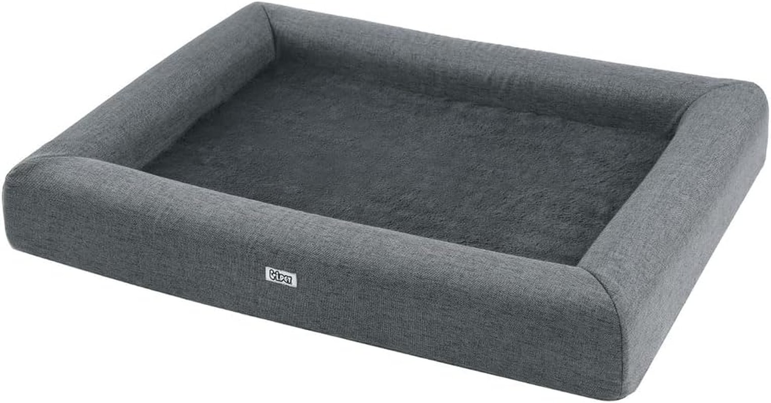 Pet Bed Dog Cat Large Calming Soft Cushion Egg Crate Washable Grey 90Cm image number 3