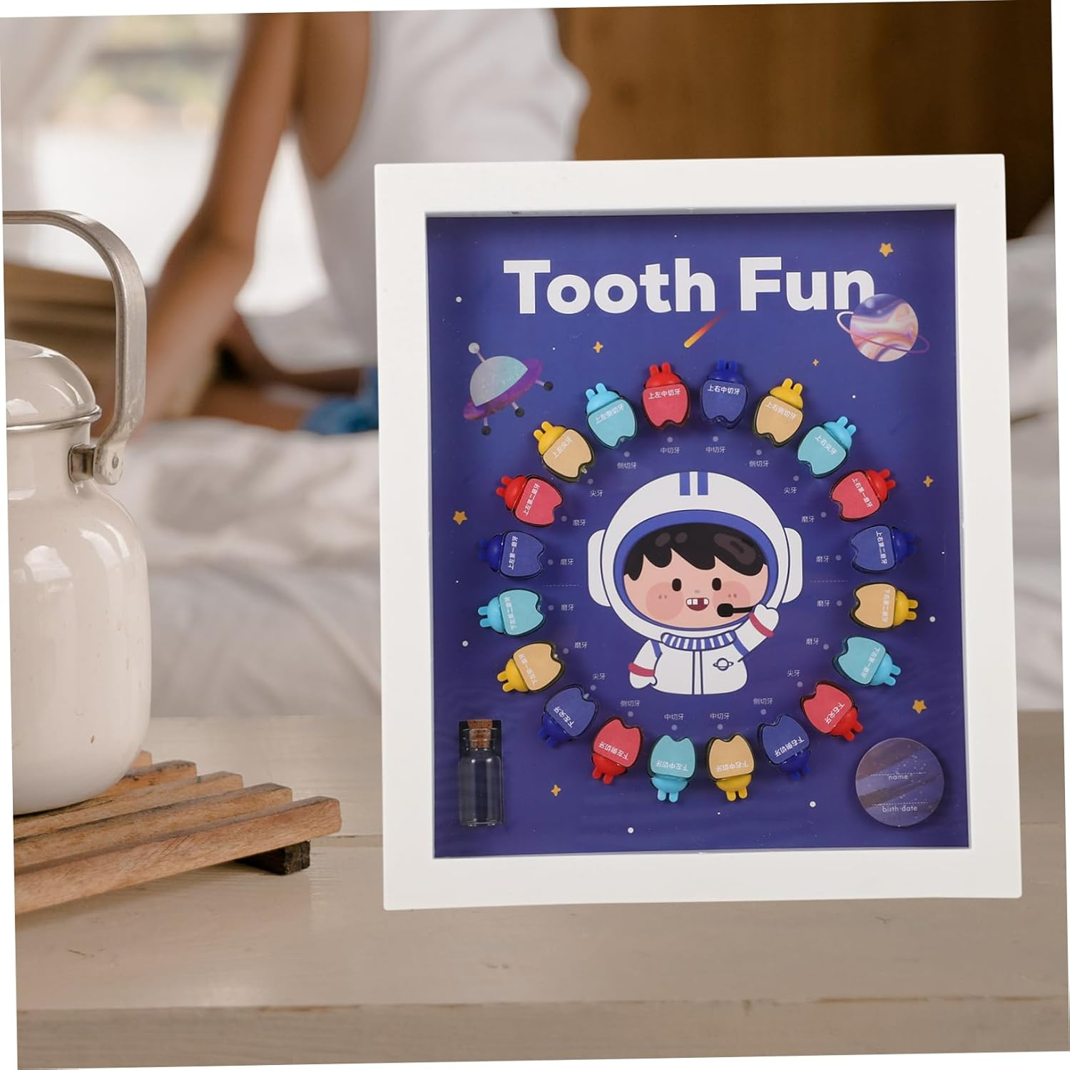 SHOWERORO First Tooth Box Sturdy Tooth Saver Case for Boys and Girls Keepsake Decorative image number 6