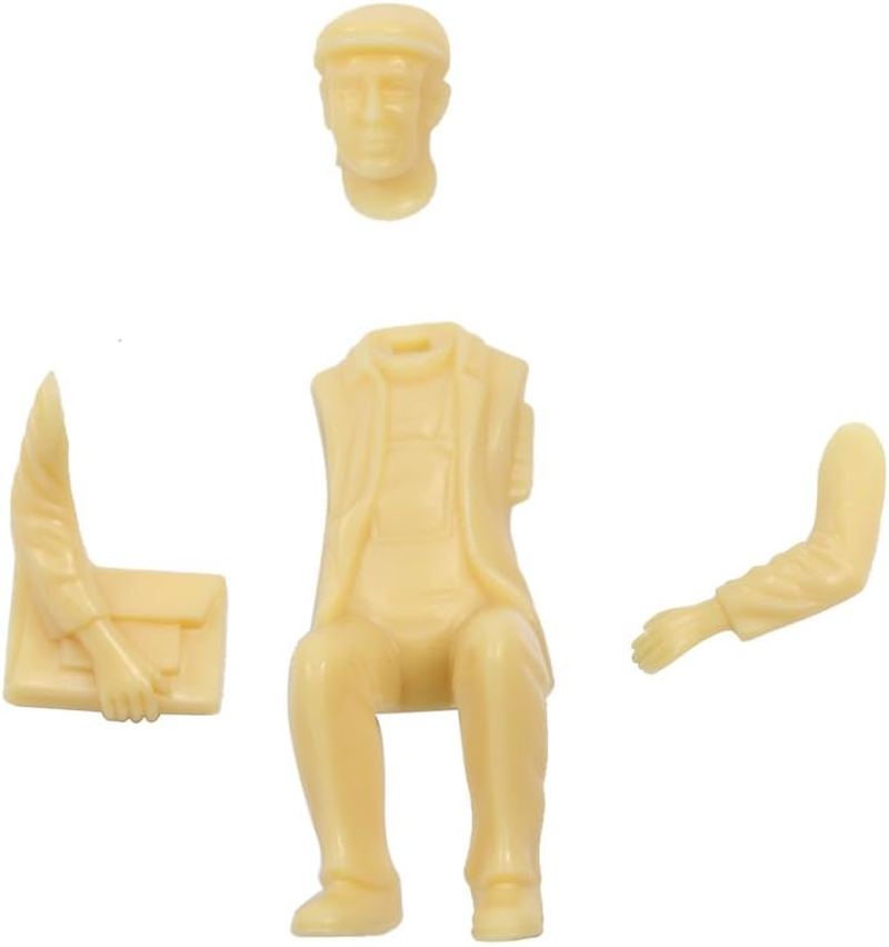 24Pcs Model Trains Architectural 1:25 Unpainted Figures G Scale Sitting and Standing Person Model Railway Layout New P2501B image number 3