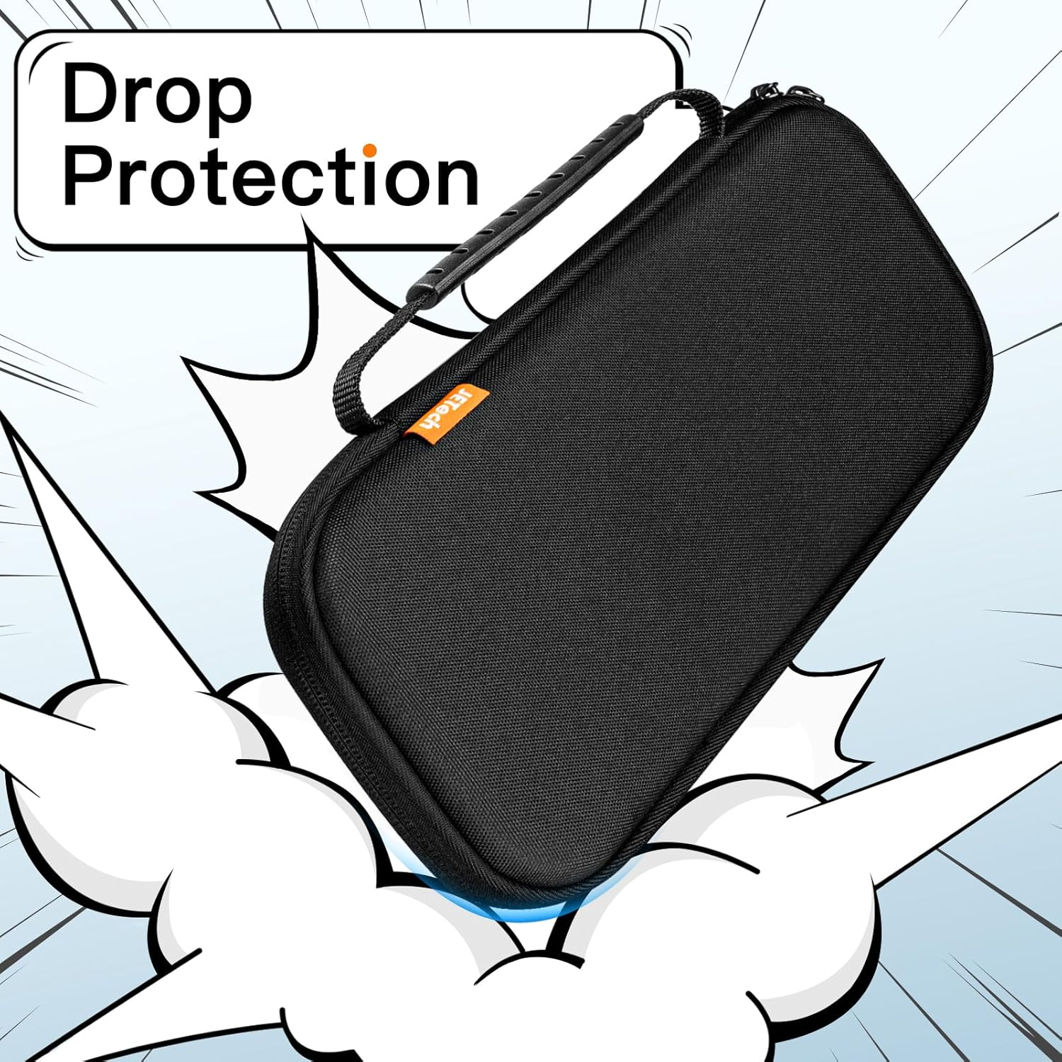 Jetech Slim Carrying Case for Nintendo Switch 2 (2025) 7.9 Inch, Hard Shell Portable Travel Bag with 10 Game Card Slots, Lightweight Anti-Scratch Protection (Black)