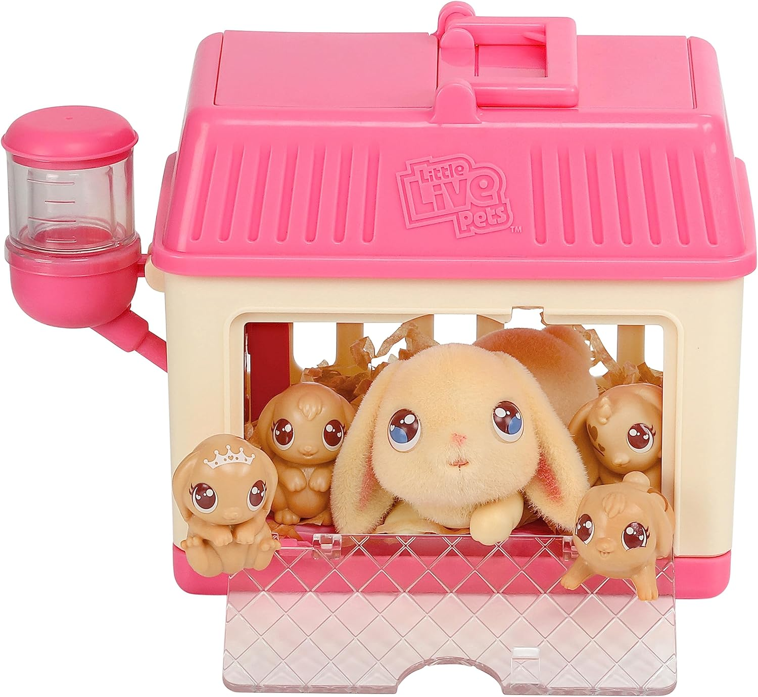 Little Live Pets - Mama Surprise Minis. Feed and Nurture a Lil' Bunny inside Their Hutch so She Can Be a Mama. She Has 2, 3, or 4 Babies with Surprise Accessories to Dress up the Babies image number 2
