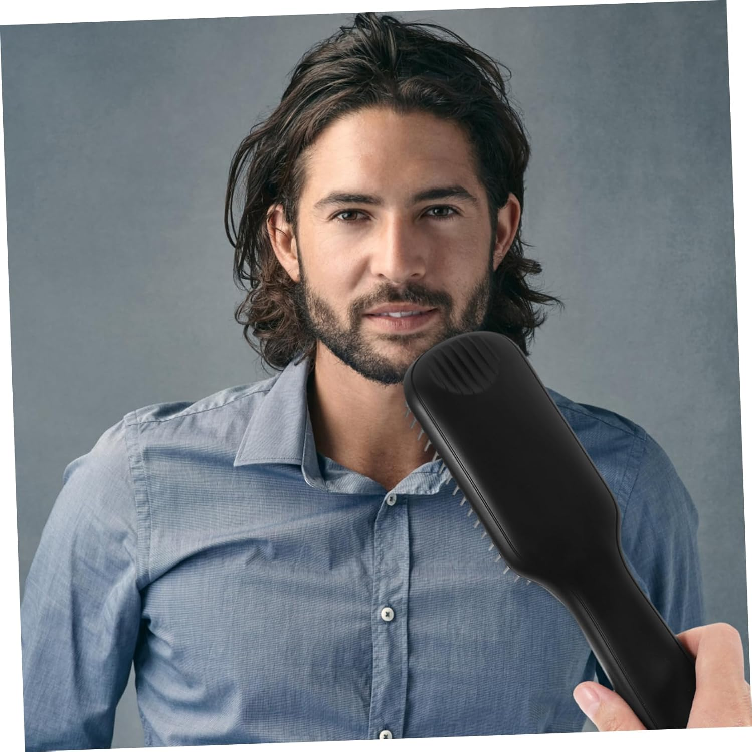 Gogogmee 6 Hair Straightener Beard Brush with Temperature Settings Multi Functional Hair Straightening Tool for Men for Beard Travel image number 6