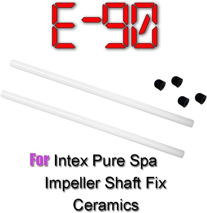 Ceramics Shaft for Intex Pure Spa Hot Tub Impeller Pump Fix E90 Errors Rod (2Pcs Ceramics Shaft with 4 Caps) image number 1