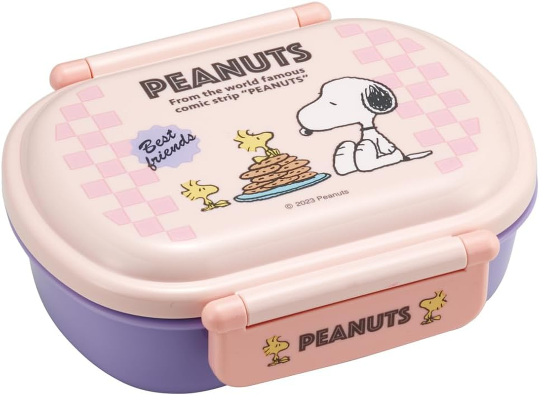 Skater TACC2AG-A Bento Trio Set, Chopsticks, Spoon, Fork, Snoopy 80S Cafe, for Kids, Antibacterial Treatment, Easy to Open Slide Type, Made in Japan