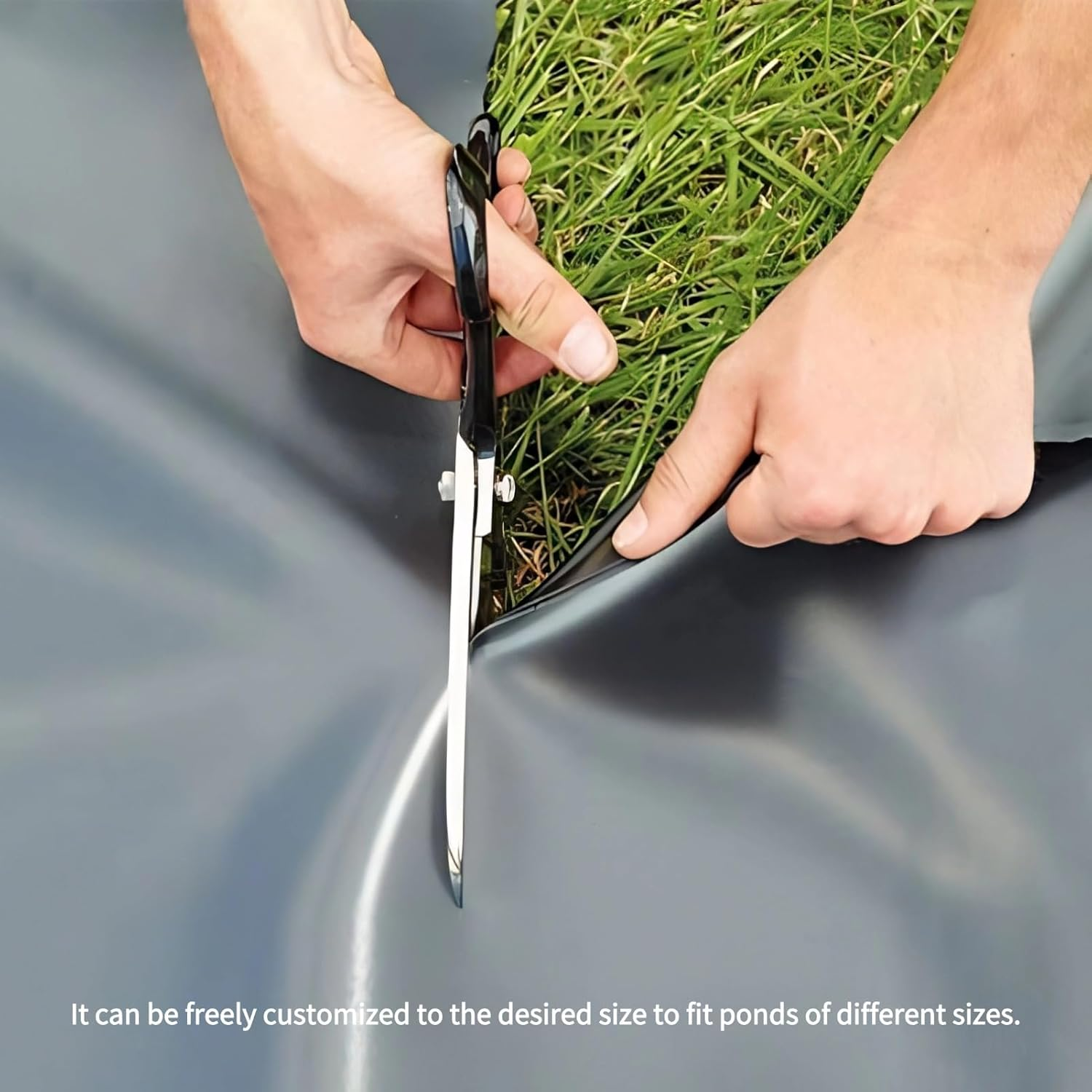 Black Pond Liner, PE Durable Pondliner for Waterfall Fish Ponds Garden Fountain, Fish Pond Plastic Liner (2 * 2M) image number 5