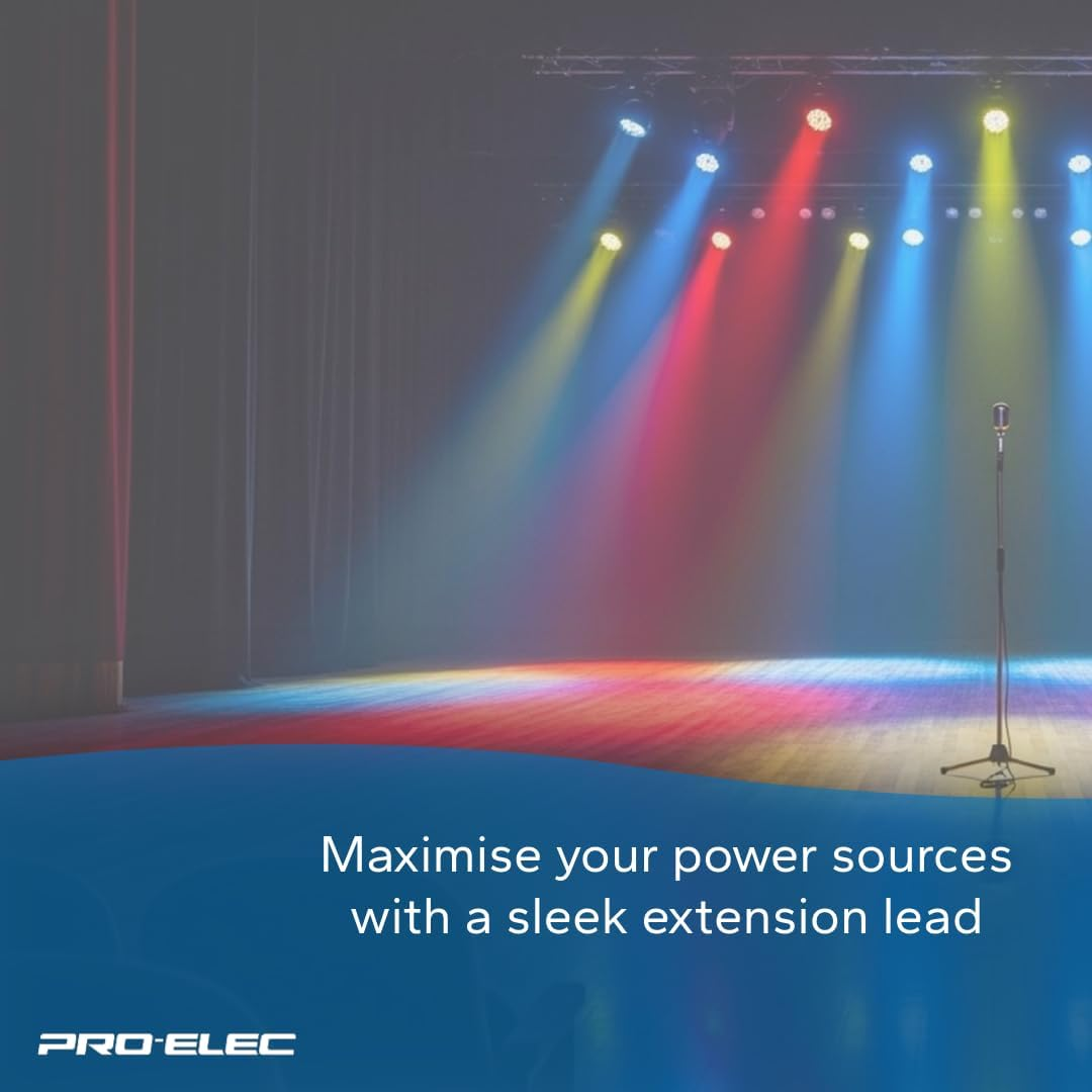 Pro Elec PELB1520 4-Gang Extension, Black, 1M Lead - Black image number 6