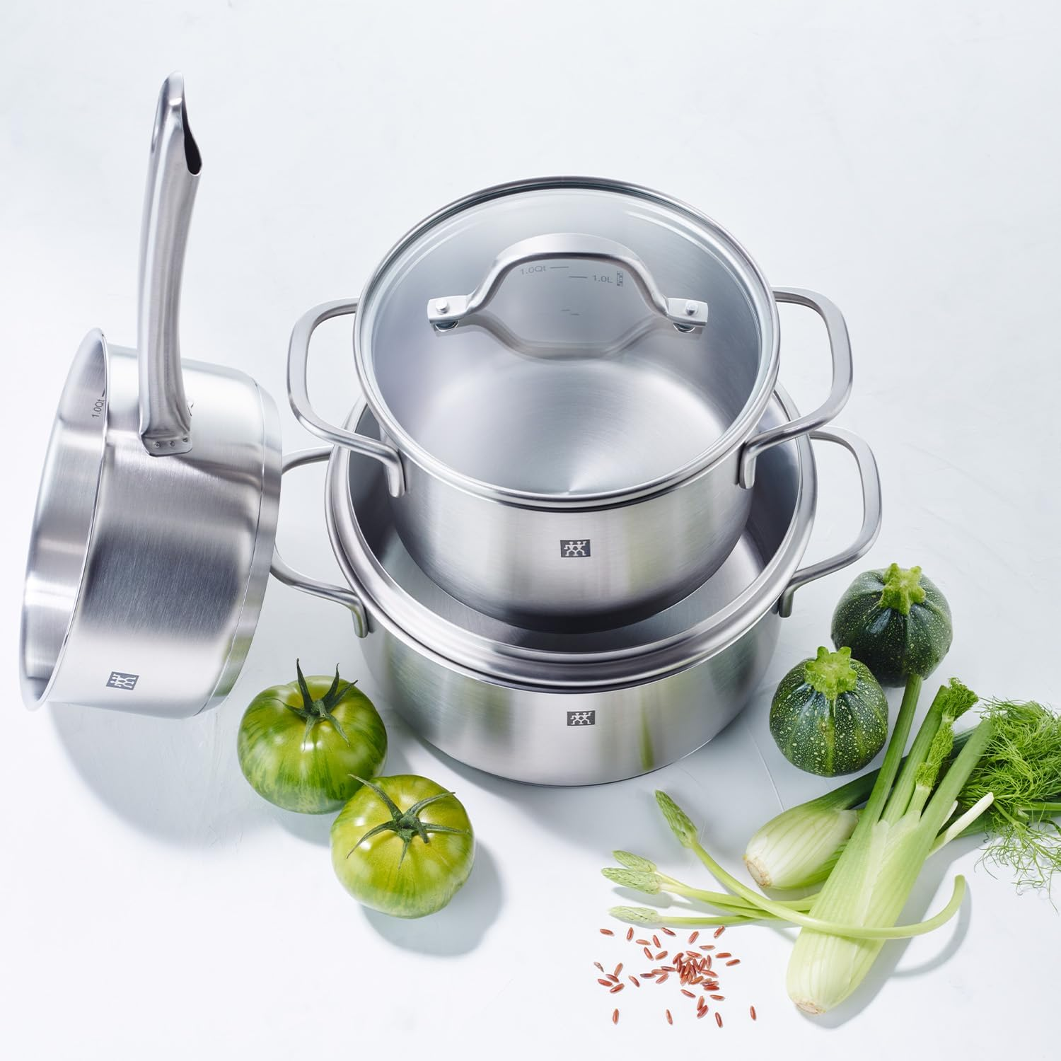 ZWILLING 71025-160 Flow Sauce Pan, 6.3 Inches (16 Cm), One-Handed, Stainless Steel, 3-Layer Bottom Structure, Induction Compatible, 1.5 L image number 1