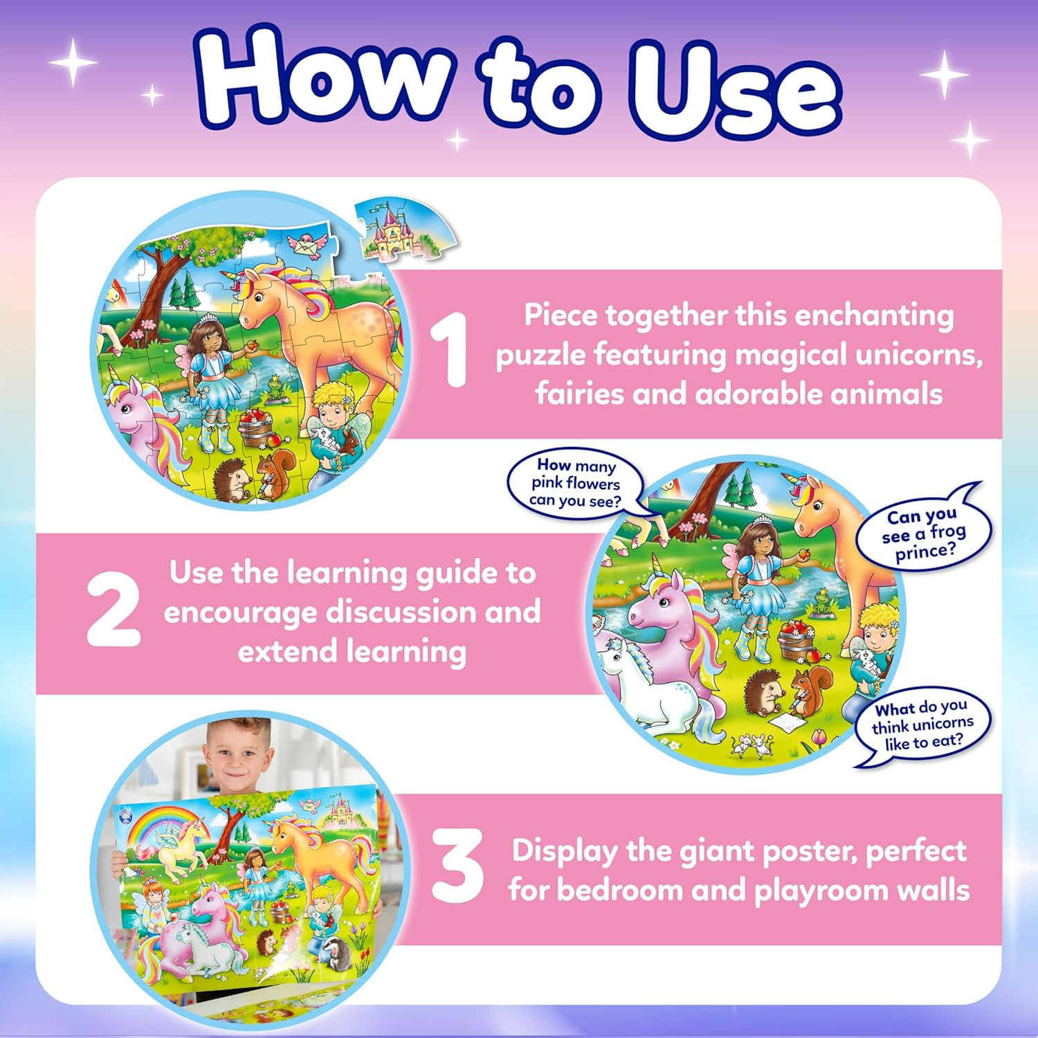 Orchard Jigsaw - Unicorn Friends & Poster 50 Pieces