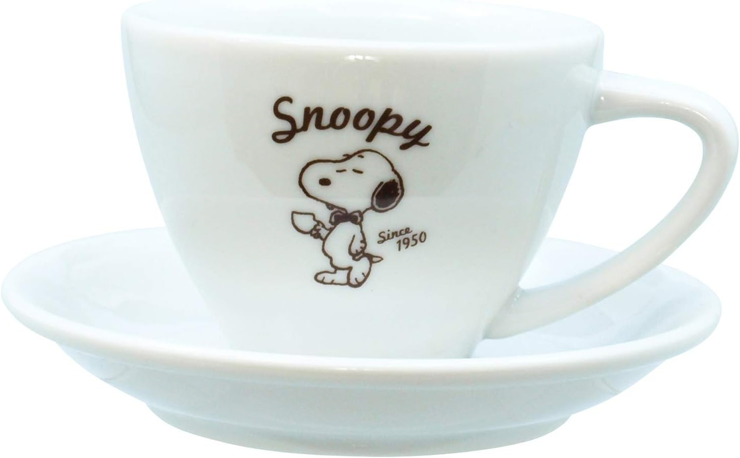 Kaneshotouki 604182 Peanuts Snoopy Mug, Large, Approx. 11.8 Fl Oz (350 Ml), Snoopy & Woodstock, Yellow, Made in Japan image number 2