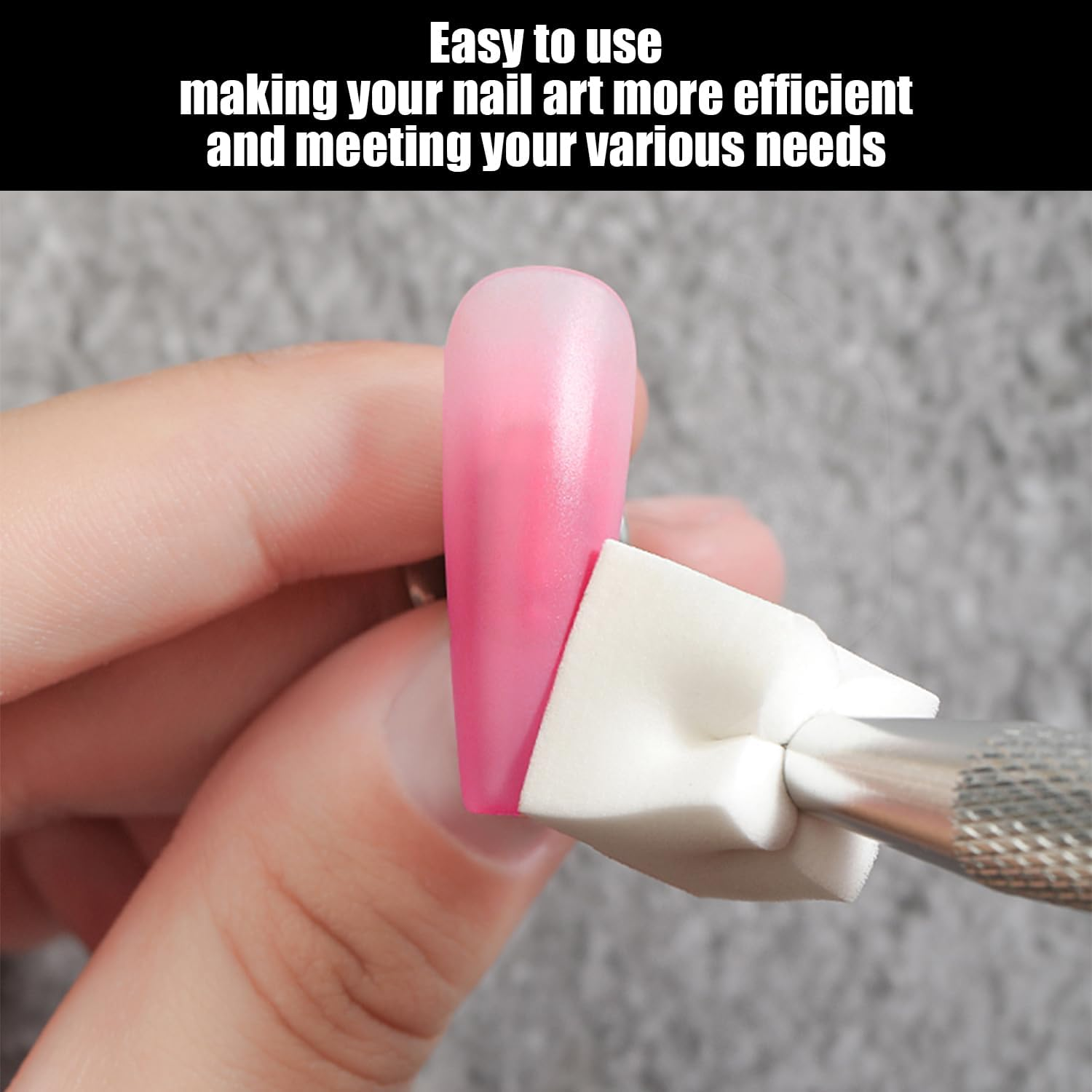 150 Pieces Nail Sponges, 1 Piece Tweezers, Mini Square Sponges, Nail Brush Shadow, Nail Art Tools, Sponge Brushes, Nail Art Tools image number 4