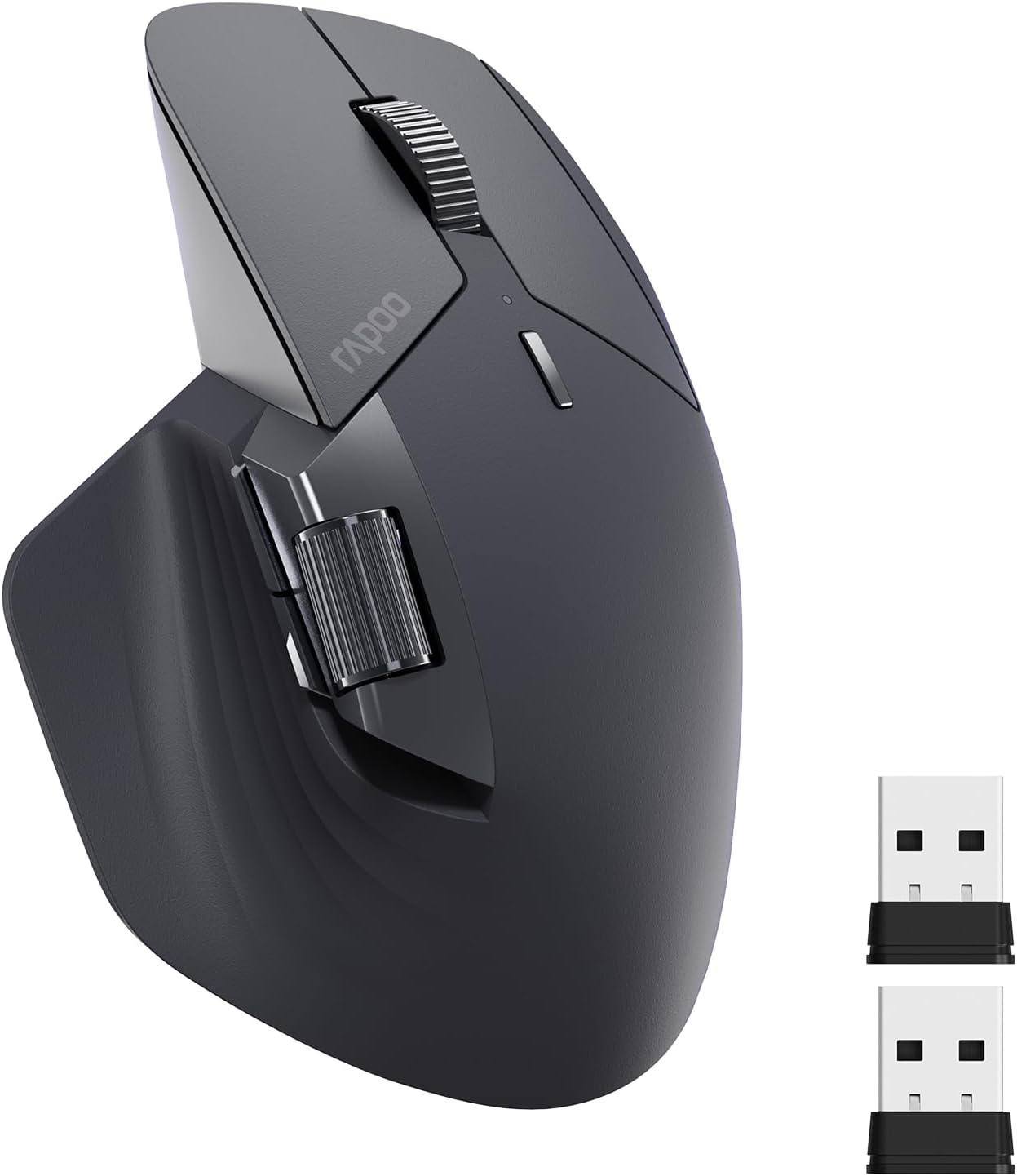Rapoo Mt760Mini Bluetooth Wireless Mouse - Bluetooth 5.0 and 2.4Ghz Multi-Mode Connection, Support 4 Devices, M+ Cross Computer Technology, 11 Programmable Buttons, 90 Days Battery Life image number 7