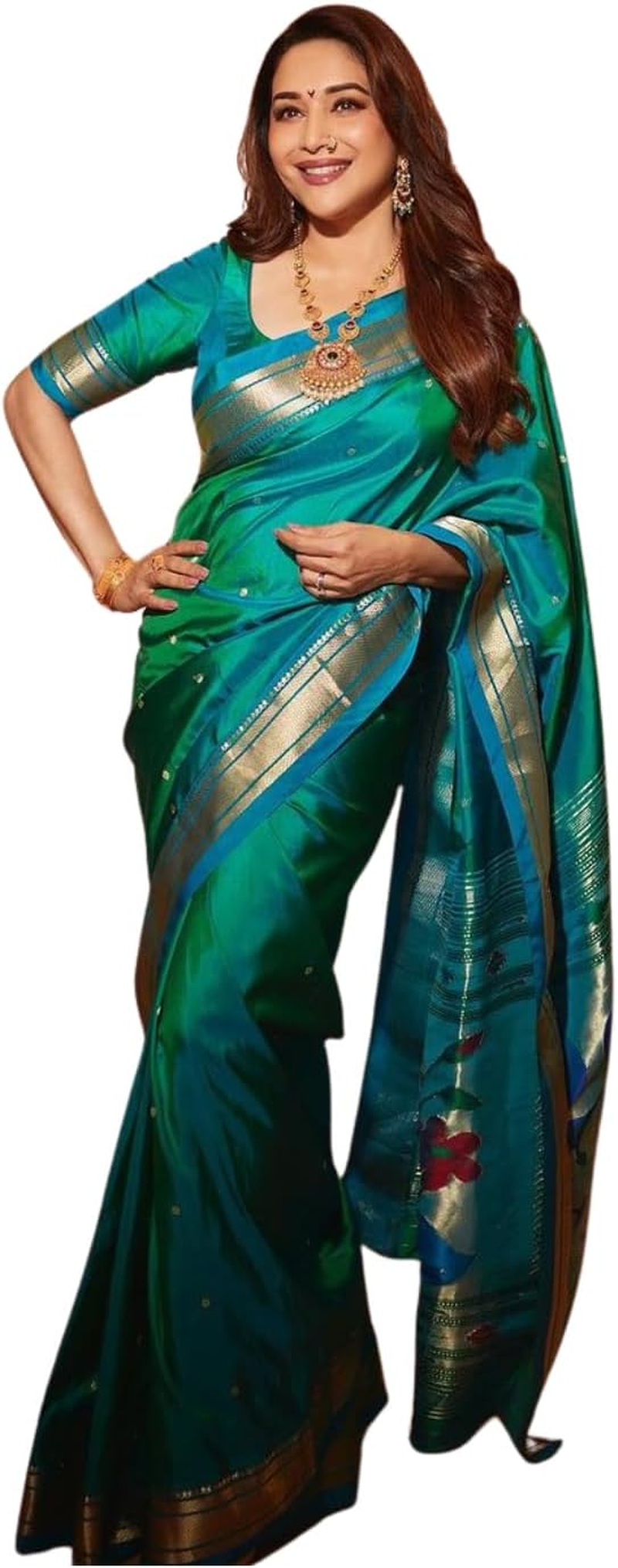 SGF11 Women'S Paithani Kanjivaram Soft Silk Saree with Blouse Piece