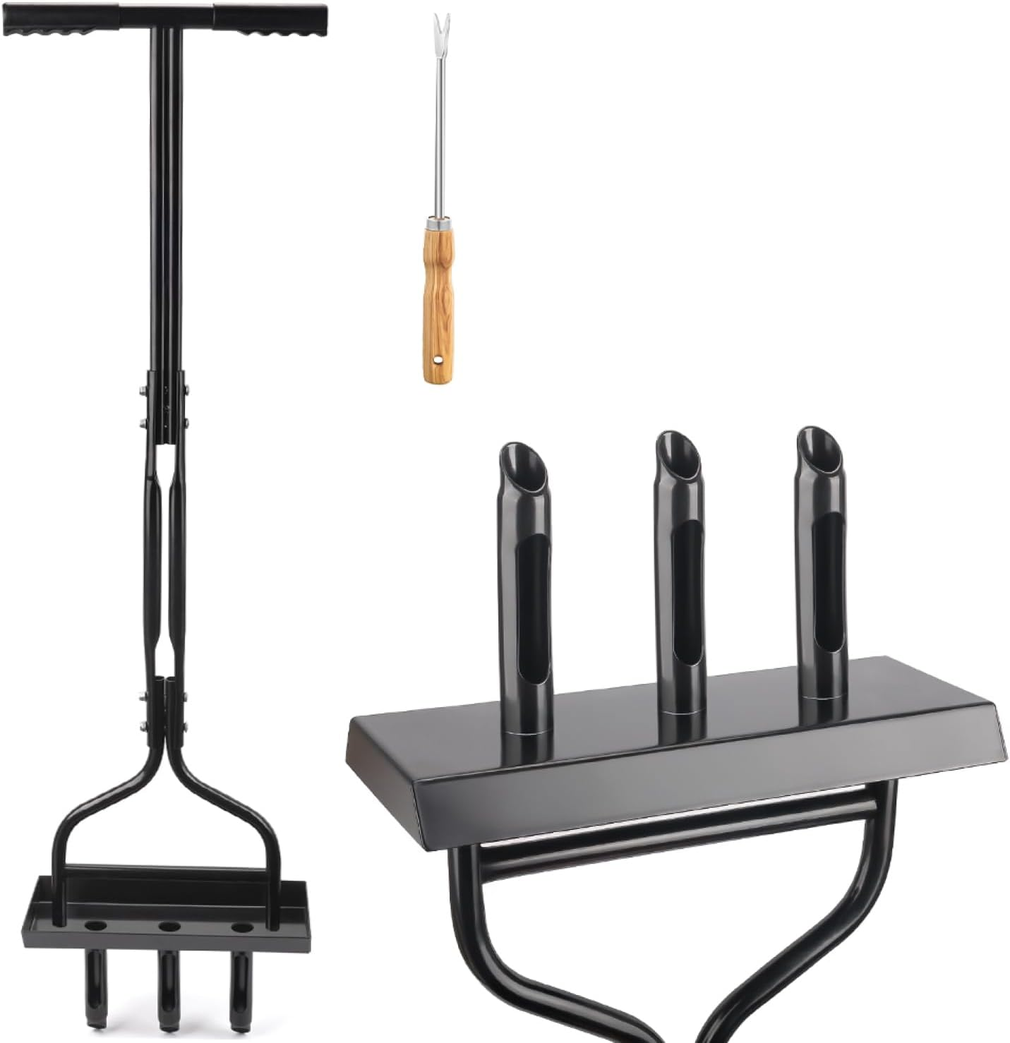 Lawn Aerator Tool, Lawn Aerator Spike Aerating Tool and Garden Tools, T-Handle Lawn Aerator, Scarifier,Lawn Aerating for Compacted Soils Lawn Care image number 1