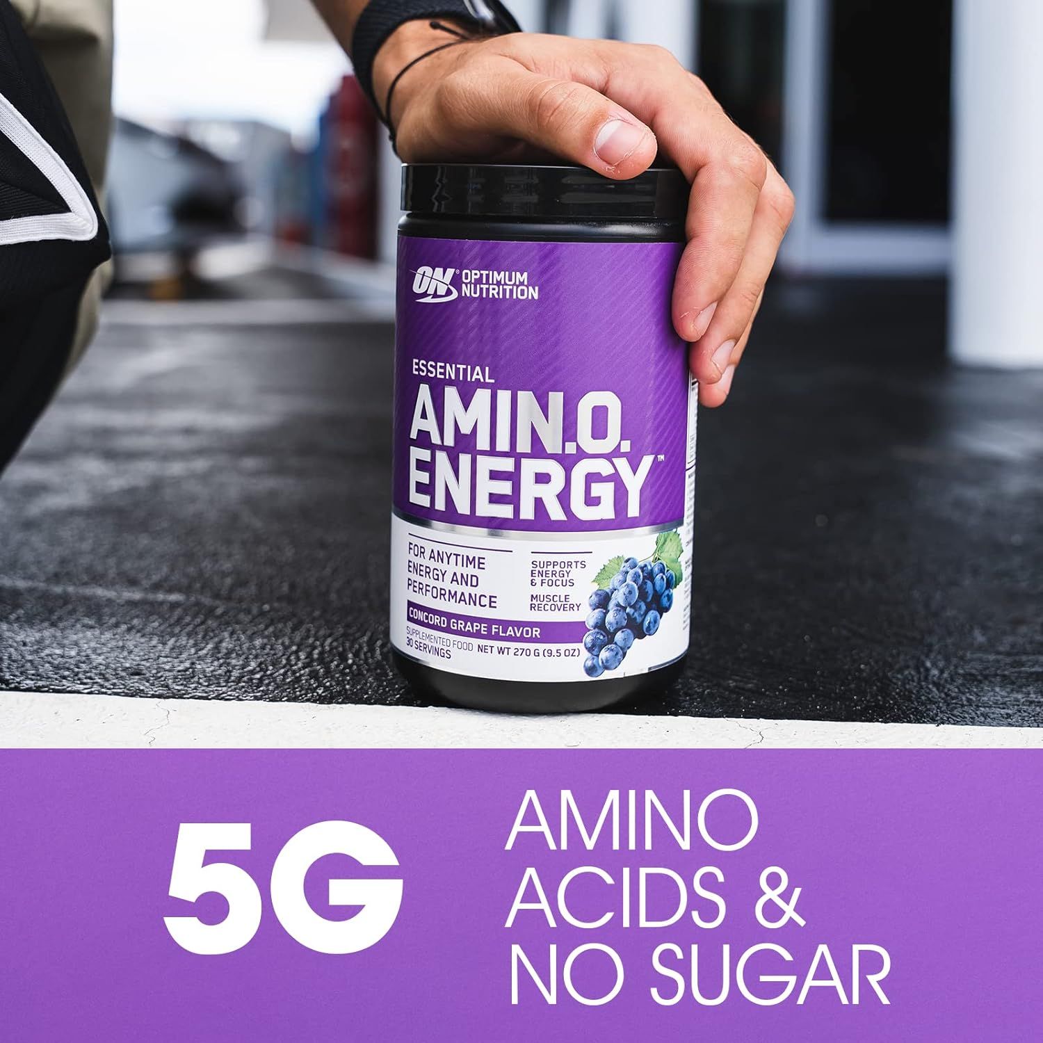OPTIMUM NUTRITION Amino Energy Powder, Concord Grape, 270G, 30 Servings image number 3