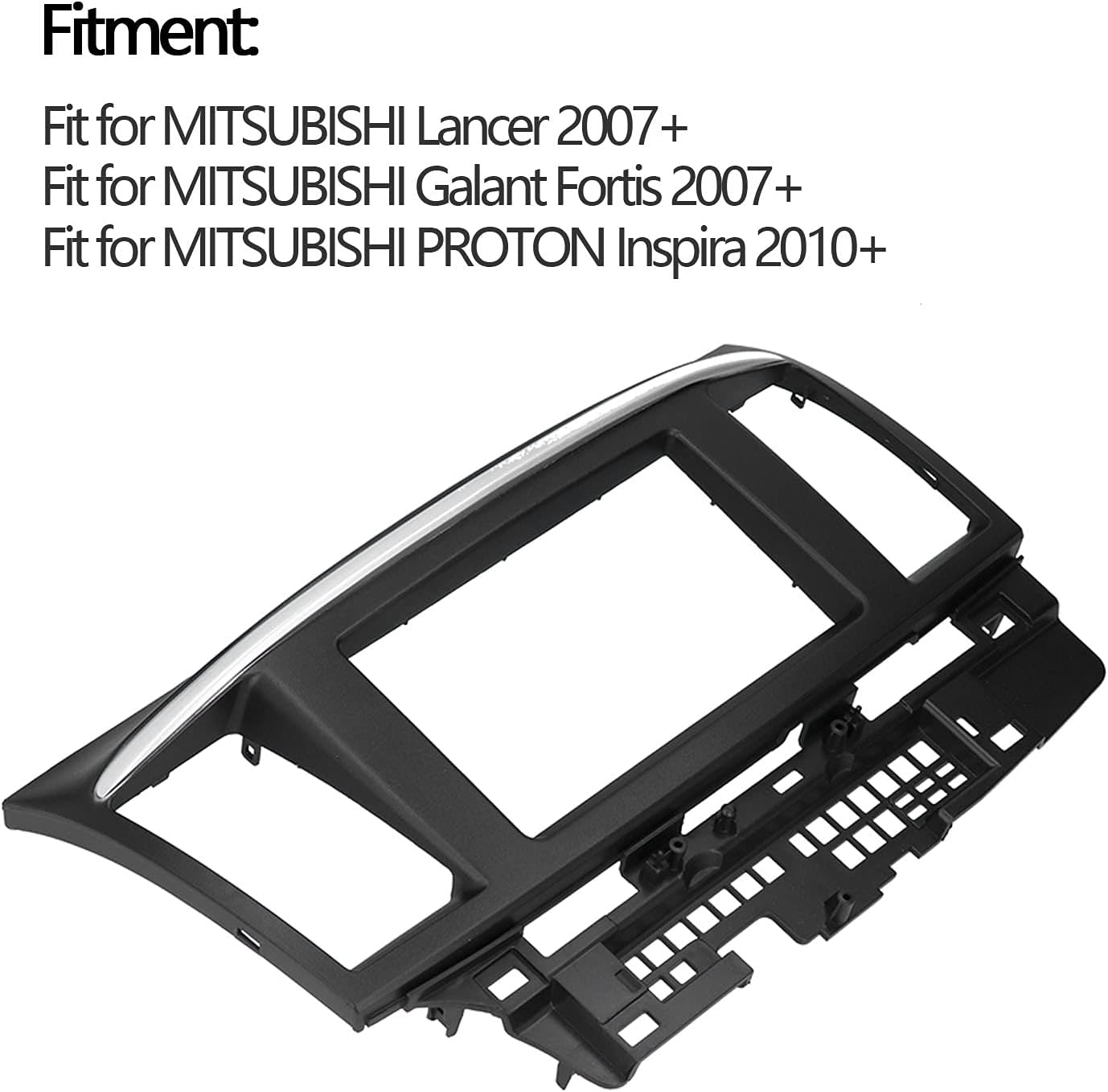 Pergar Audio Panel Frame, 2DIN Dash Kit Car DVD Navigation Stereo Refitting Fascia Fit for MITSUBISHI Lancer/Galant Fortis/Proton Inspira image number 4
