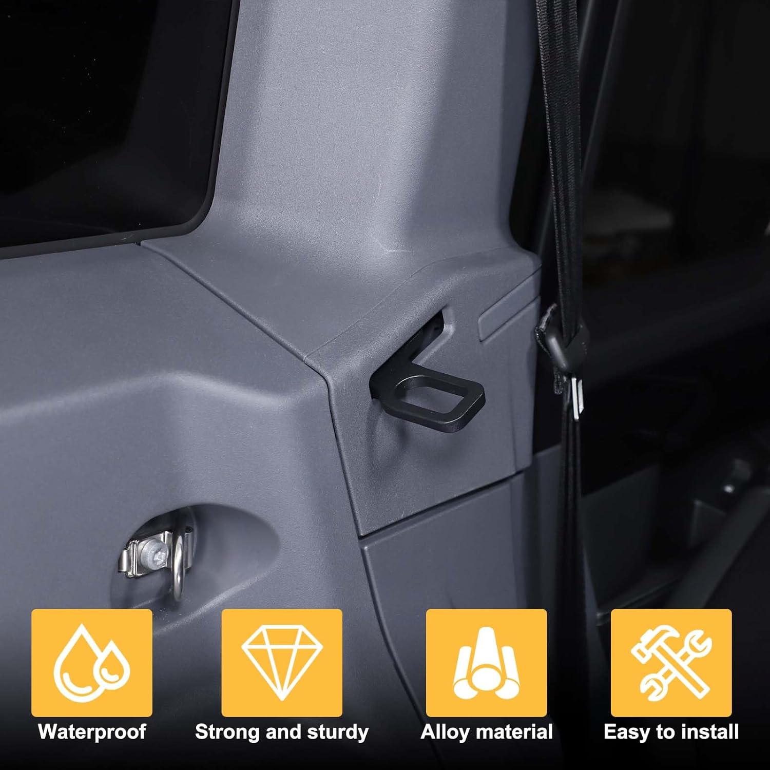 Rear Seat Backrest Adjuster Compatible with INEOS Grenadier 2020-2025 Accessories | Heavy Duty Carbon Steel Bracket Kit | 2PC Set image number 3