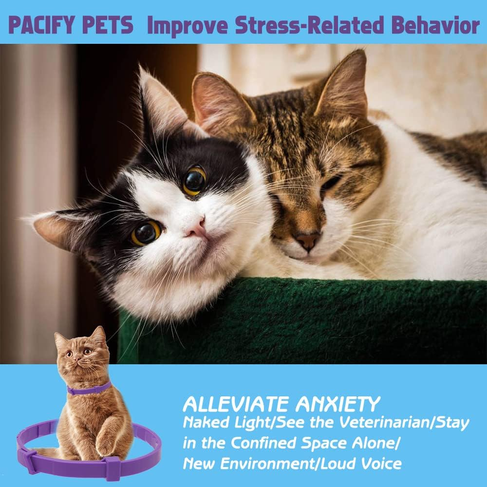 6 Pack Calming Collar for Dogs and Cats, Adjustable Cats and Dogs Anxiety Collar for Stress Reliever Relaxing Comfortable, Natural Safe Waterproof, Lasting Calming Effect Cat and Dog Anxiety Relief image number 4