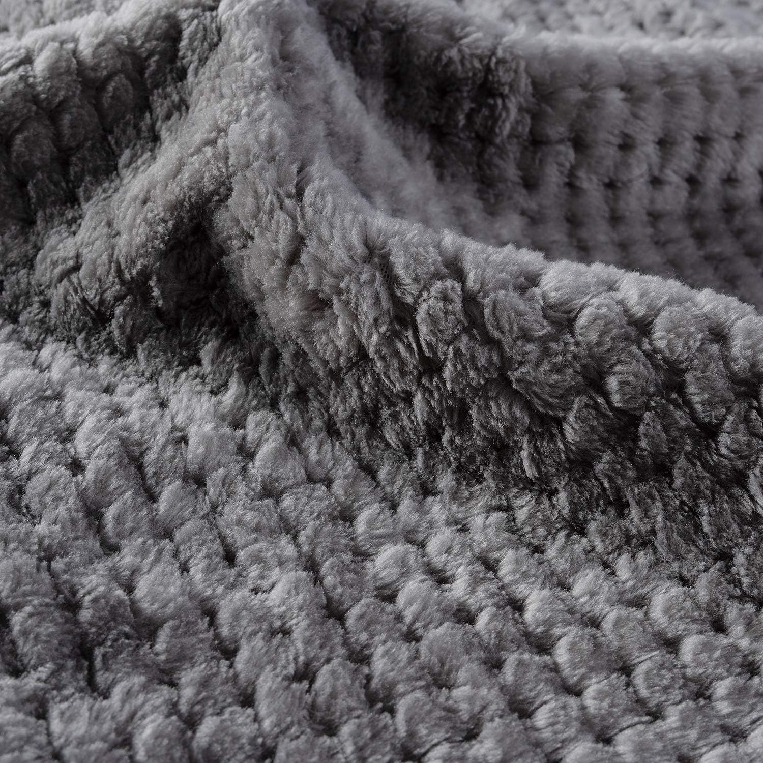 Warm Soft Fuzzy Dog or Cat Blanket, Plush Fleece Throws for Puppy, Kitten, Bed, Couch, Sofa, Travel (L/40" X 48", Grey) image number 3