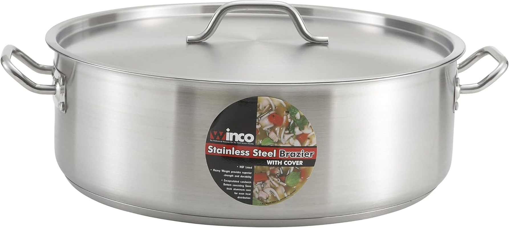 Winware - Stainless Steel 25 Quart Brasier with Cover image number 6