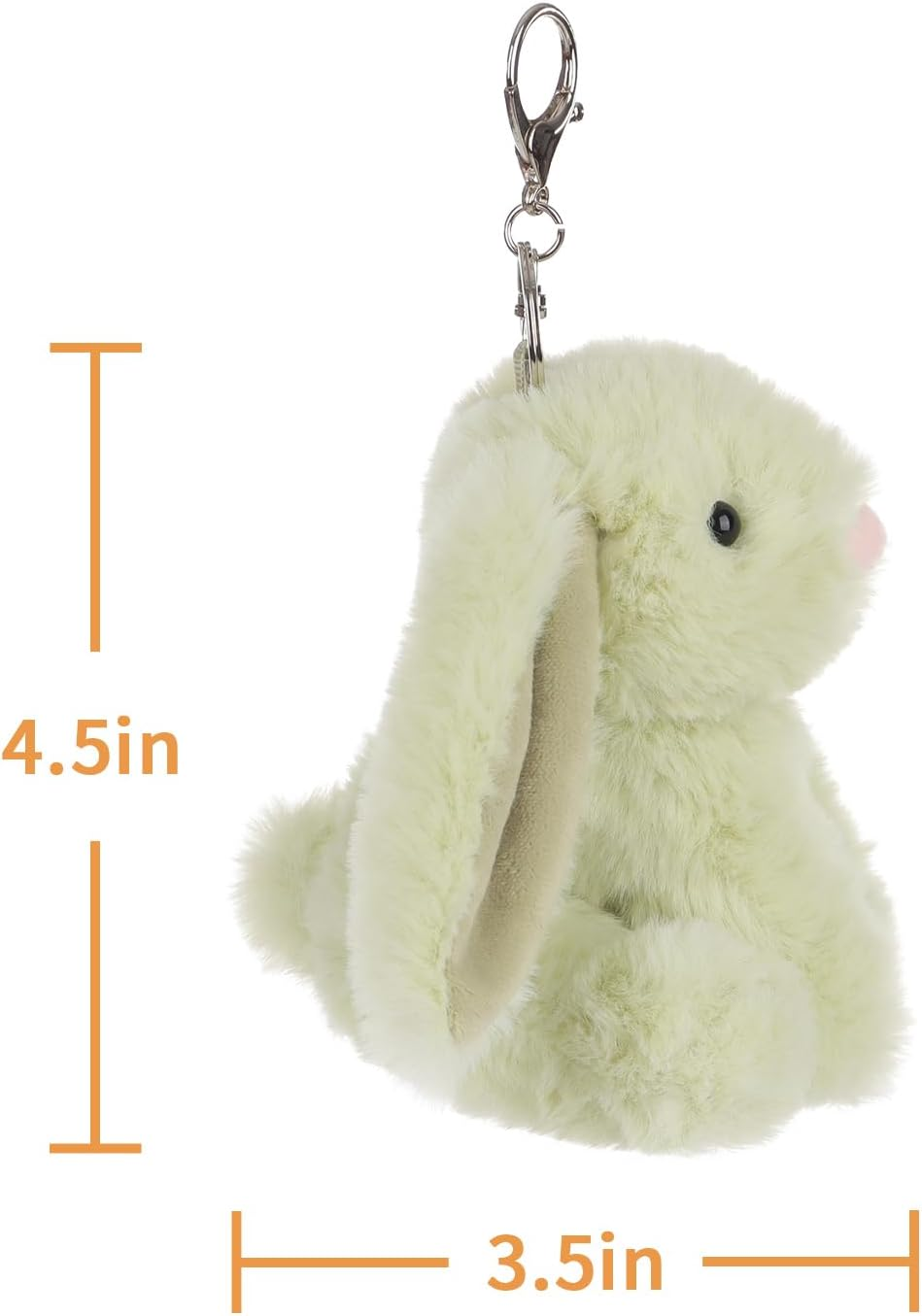 Apricot Lamb Cute Toys Plush Rabbit Stuffed Animal Soft for Kids Bag, Purse, Backpack, Handbag (4.7 Inches), Polyester - Grey image number 3