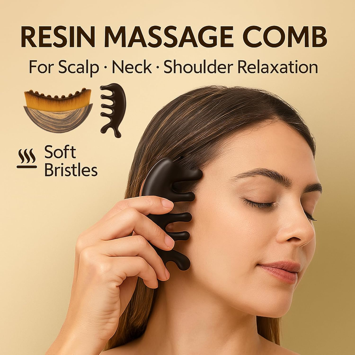 Lymphatic Contour Face Brush & Lymphatic Drainage Massager &ndash; Lymphatic Face Brush, Contour Brush, Face Brush for Lymphatic Drainage, Gua Sha Brush Skin Care Tool image number 4