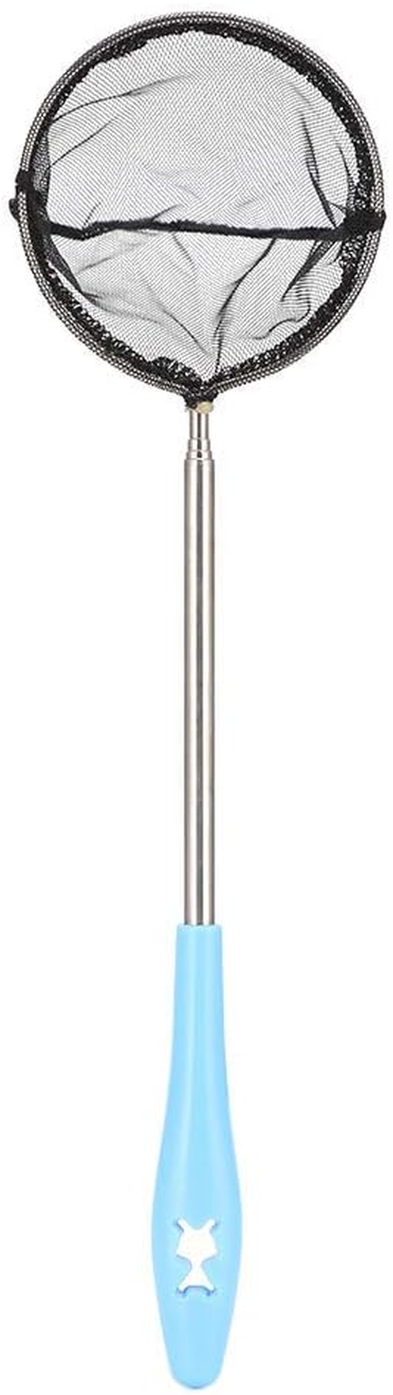 Aquarium Fine Mesh Net for Small Fish & Shrimp, Stainless Steel Extendable Fishing Net with Long Handle, round Fish Tank Skimmer Net for Aquascaping image number 5