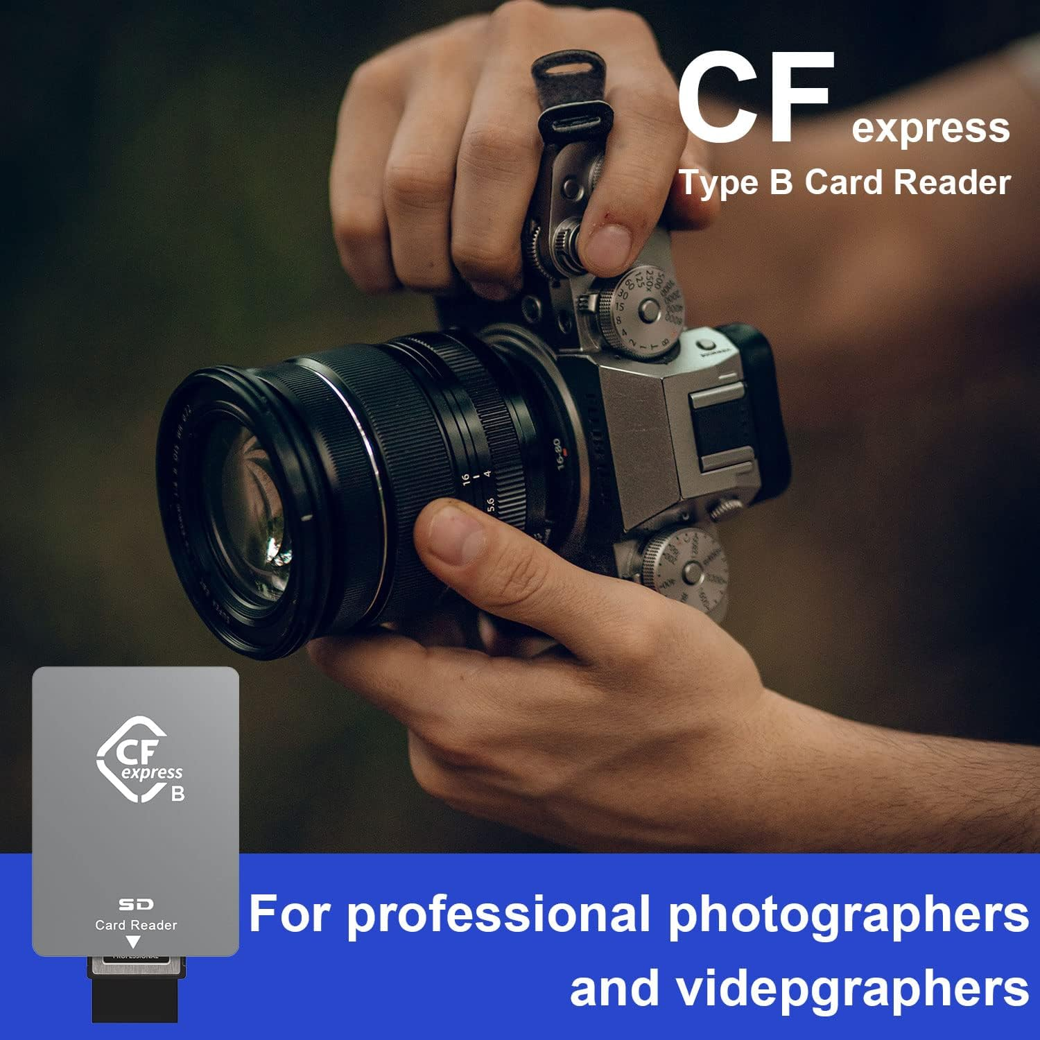 Cfexpress/Sd Card Reader USB C, 10Gbps Cfexpress Type B Card Reader with USB 3.2 Gen2 Transfer Speed, Dual Slot CF Express SD Card Reader Adapter with USB C to USB C/USB a Cable image number 5