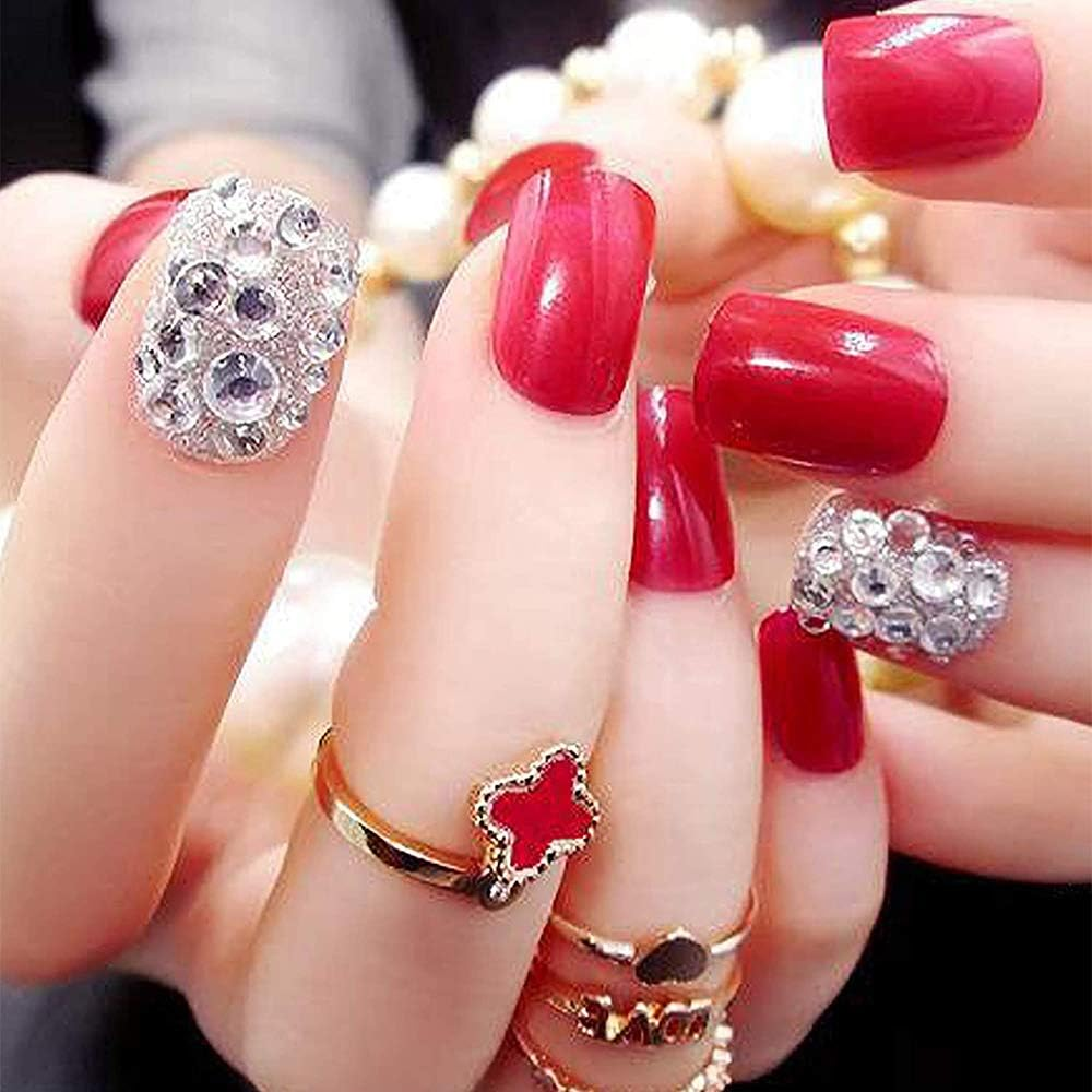 5 Boxes Nail Art Rhinestones Crystals round Beads Nail Crystal for Nails Decoration Makeup Clothes image number 4