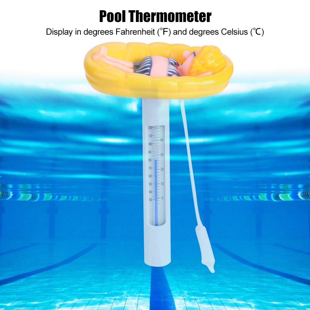 Pool Thermometer Floating, Lovely Cartoon Shape Indoor Outdoor Thermometer Shatter Resistant Pond Water Thermometer with ℉/℃ Display for Swimming Pools, Spas, Hot Tubs, Jacuzzis image number 5