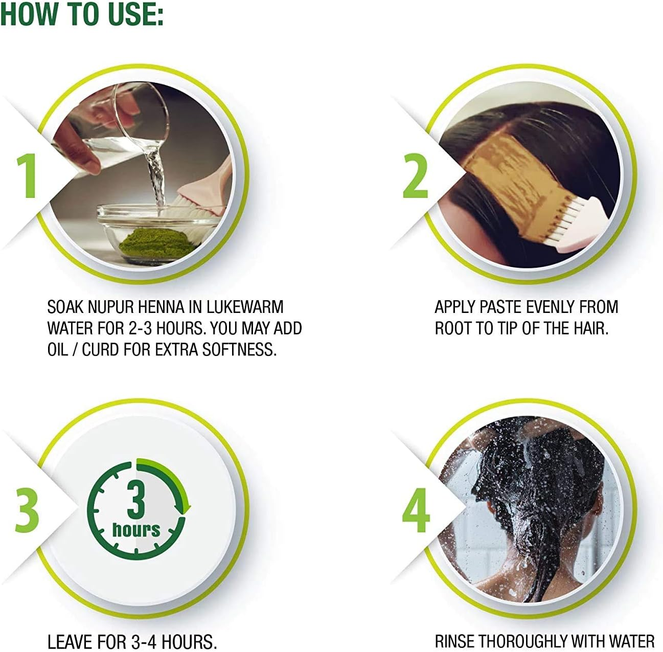 Nupur 100% Pure Henna (Mehendi) | Natural Conditioning and Anti-Dandruff Hair Colour Solution, 400G image number 2