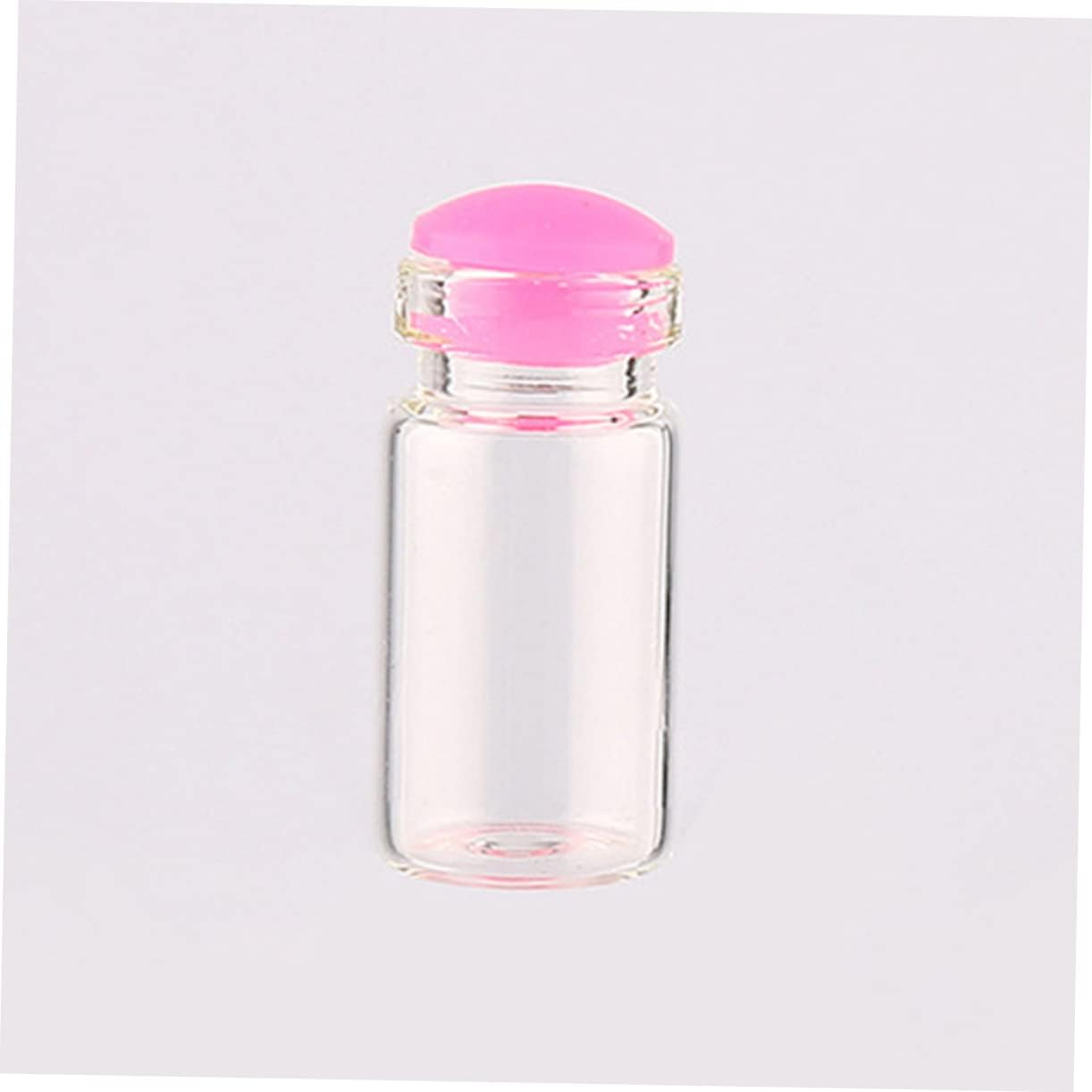 50Pcs Mini Glass Jars Silicone Assorted Wish Bottles for Messages Weddings Party Favors Craft Decoration image number 4