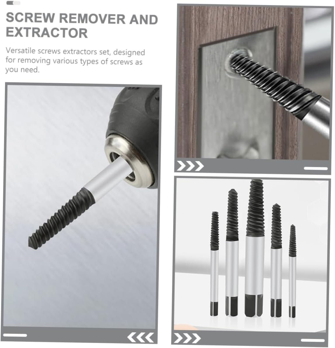HOMSFOU Screw Extractor Set Stripped Screw Removal Tool for Damaged Bolts Drill Bit Guide for Automotive and Plumbing Repairs image number 5