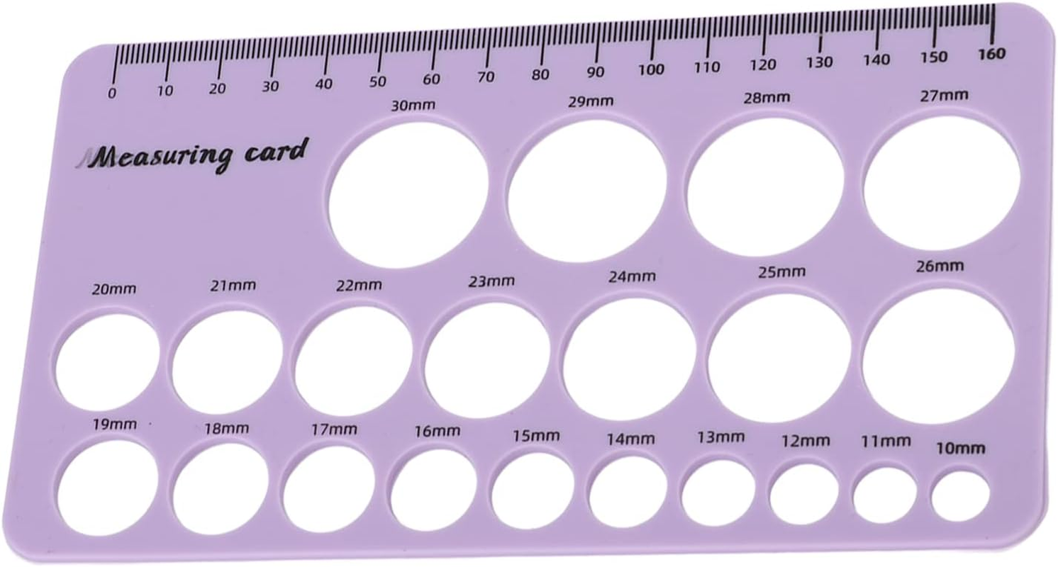 Pomya Flexible Silicone Linzel Ruler Comfortable Breast Flange Measuring Tool for New Mothers Skin-Friendly Soft Silicone Material (Purple) - Blue image number 6