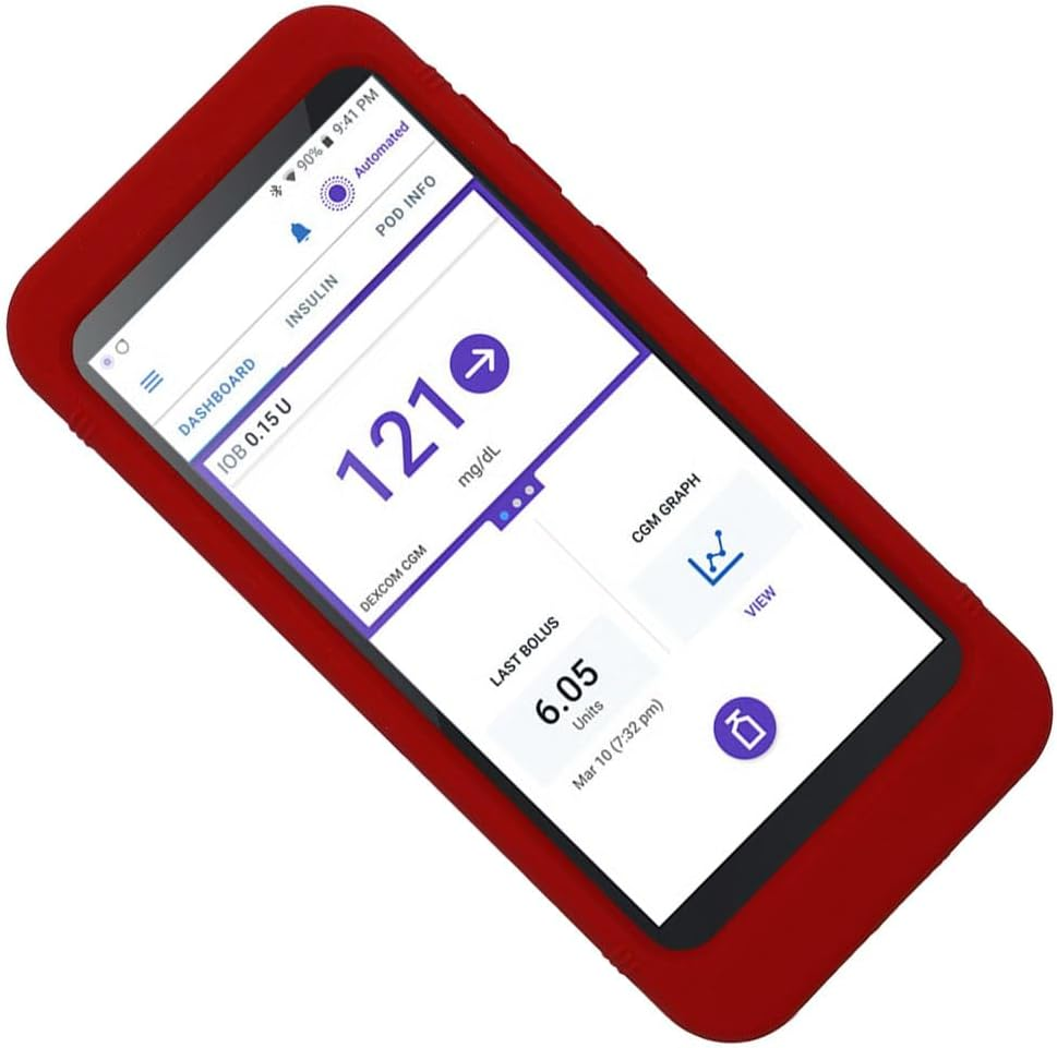 Silicone Case for Omnipod 5 Receiver (Continuous Glucose Monitoring) (Hpink) image number 4