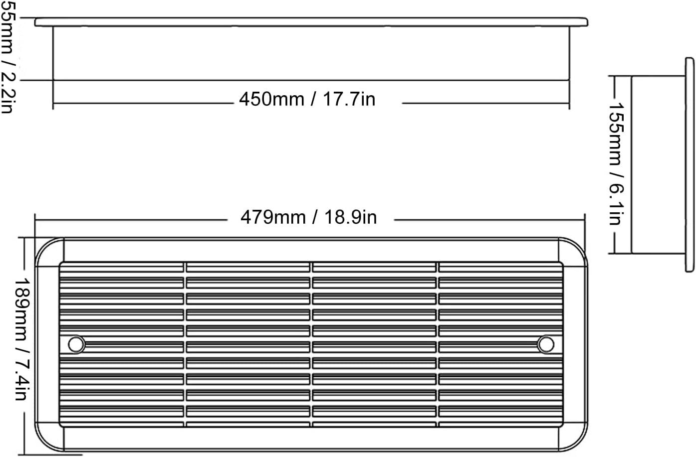 RV Side Vent Fan, 12V Three Fans Quiet RV Refrigerator Fan with Protecting Net, Air Vent Ventilation Exhaust Fan for RV Yacht Boat Trailer, Efficient Cooling, Easy Installation image number 6