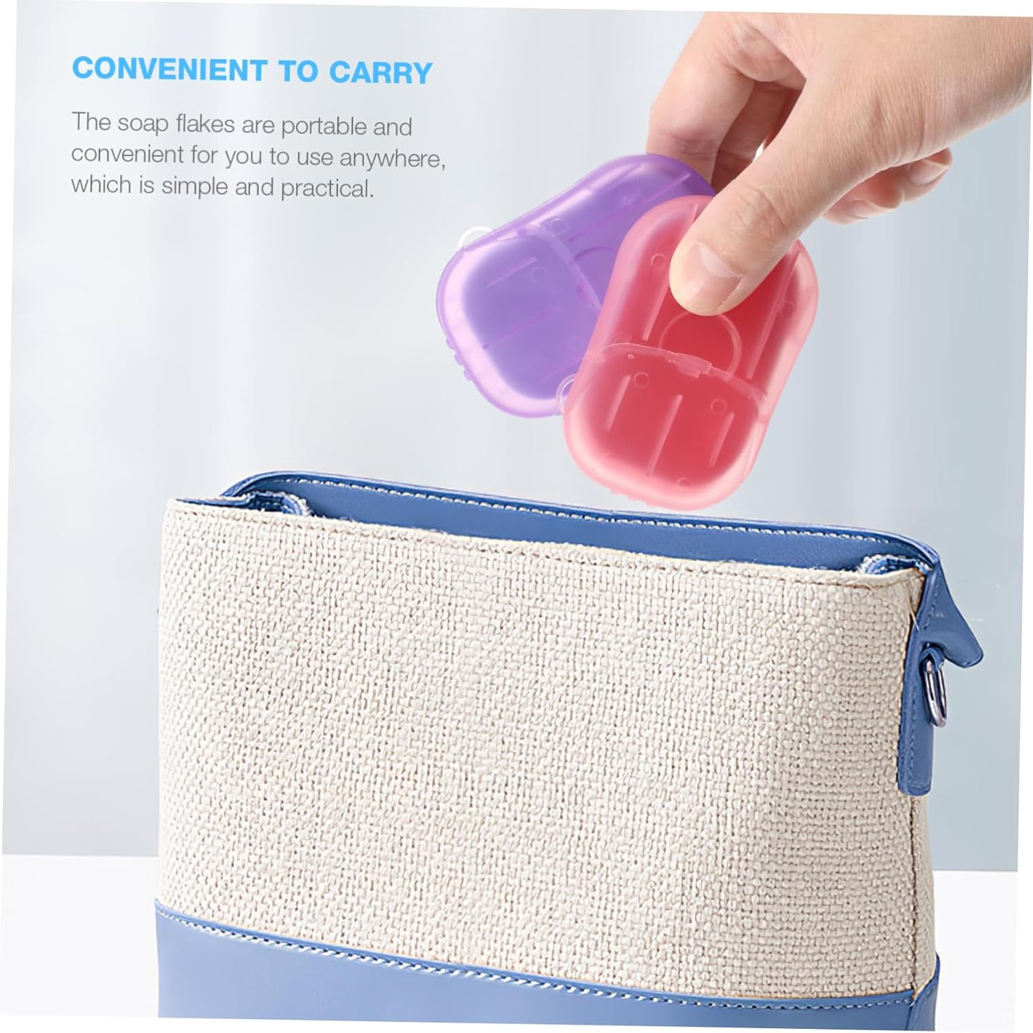 BESPORTBLE 120Sheets Convenient Paper Soap Sheets for Travel Camping Soap Portable Sheets Outdoor Accessory image number 5