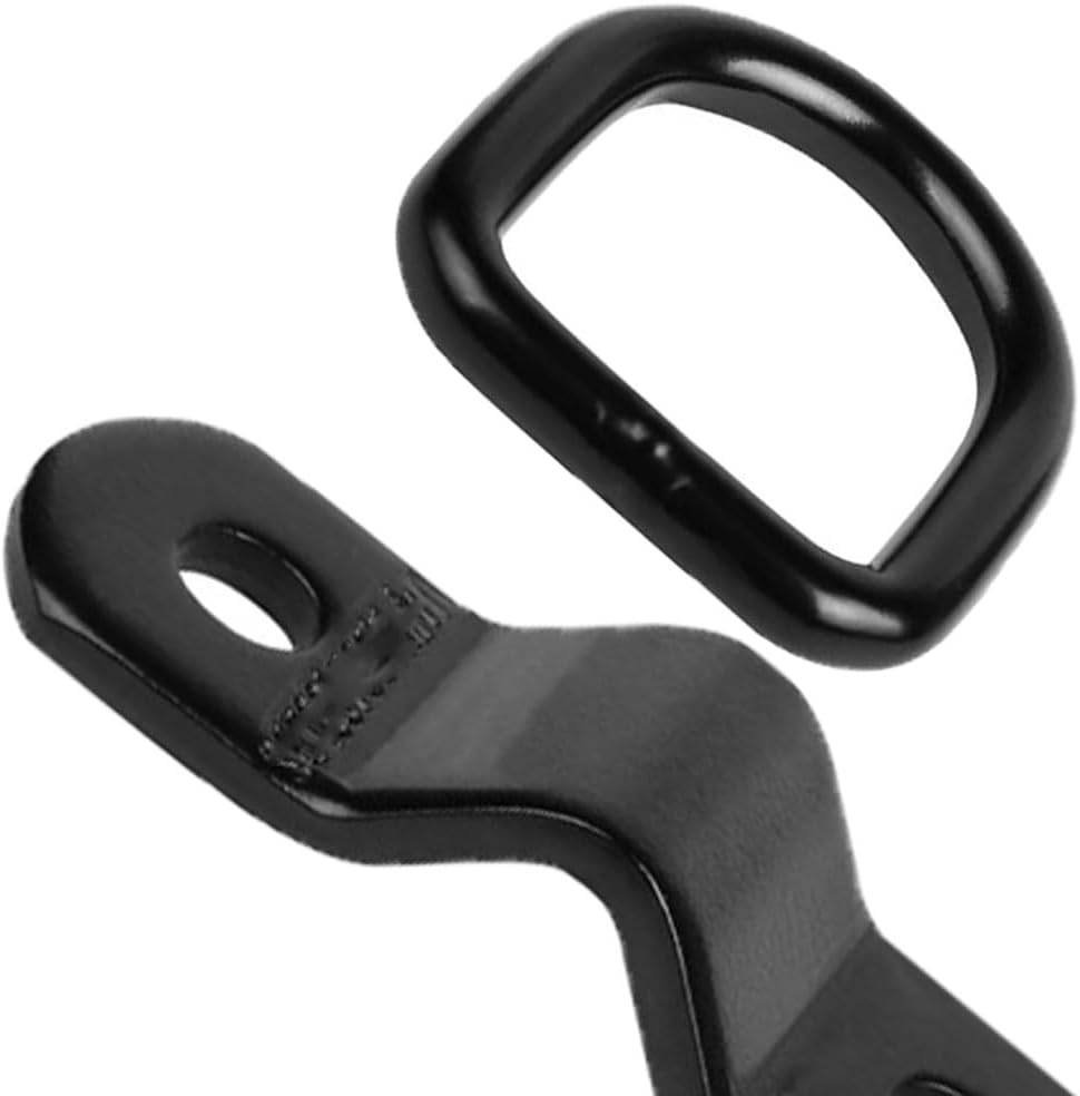 4 Pcs Heavy Duty Trailers Bracket Surface Mount Hooks, Esforzarse D Rings Tie down Anchors Hooks for Trailer Truck Bed Bracket Enclosed Points Pickup Camper Surface Mount D-Ring Heavy Duty, Black image number 2