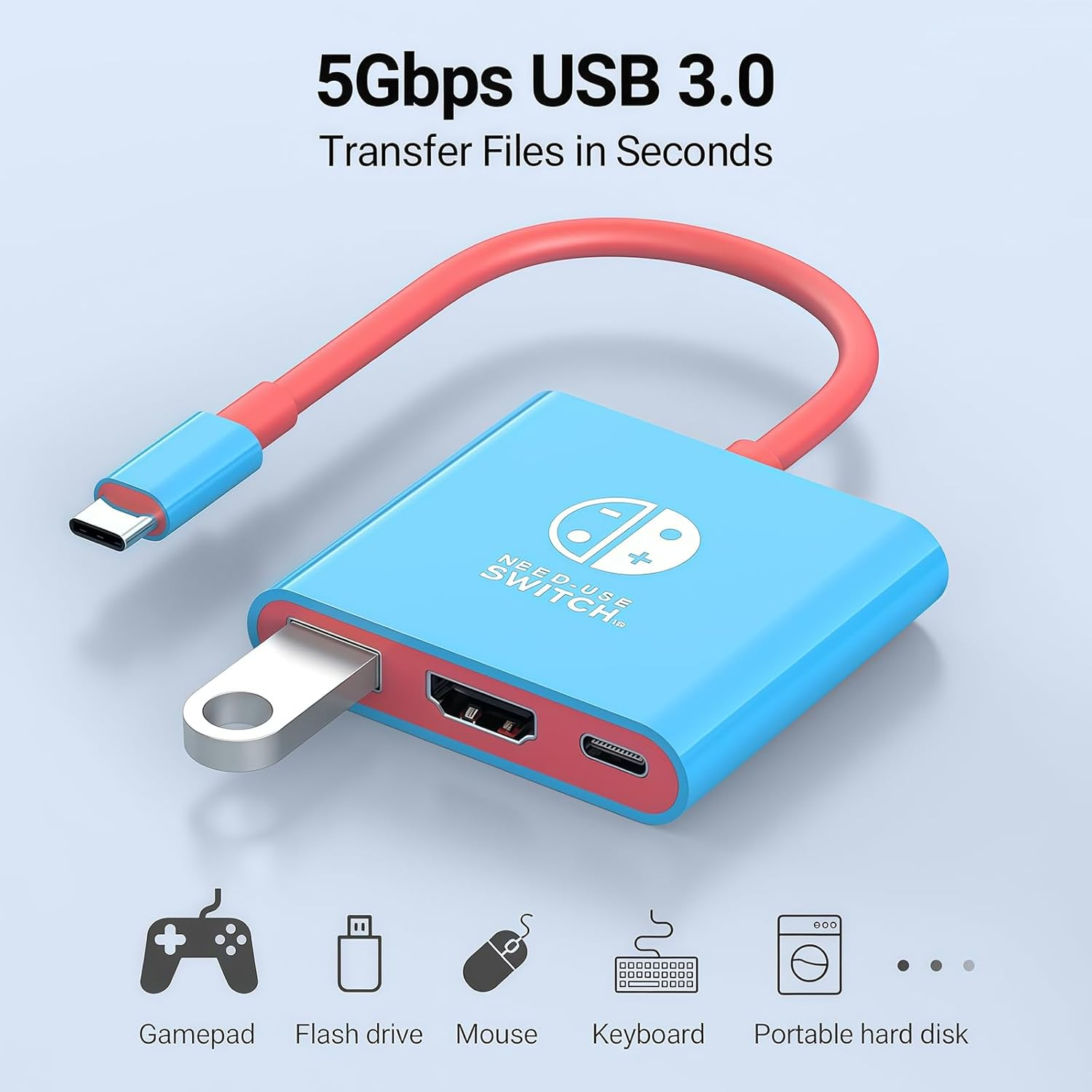 Switch Dock,With 4K HDMI USB 3.0 100W PD Port, Portable Switch TV Dock Adapter Charing Docking Station,Not for Switch2 image number 2