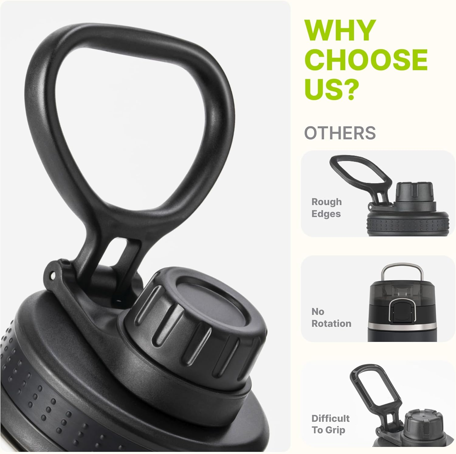 Kids Water Bottle 12 Oz Stainless Steel Insulated Water Bottle Wide Mouth with Leakproof Spout Lid-Sports Flask for Girl and Boy (Canyon Red-Black)