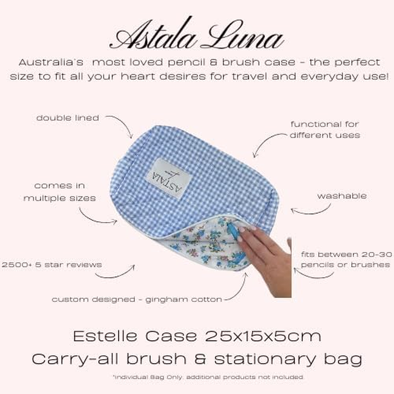 Astala Luna Cosmetic Travel Case - Blue, White image number 1