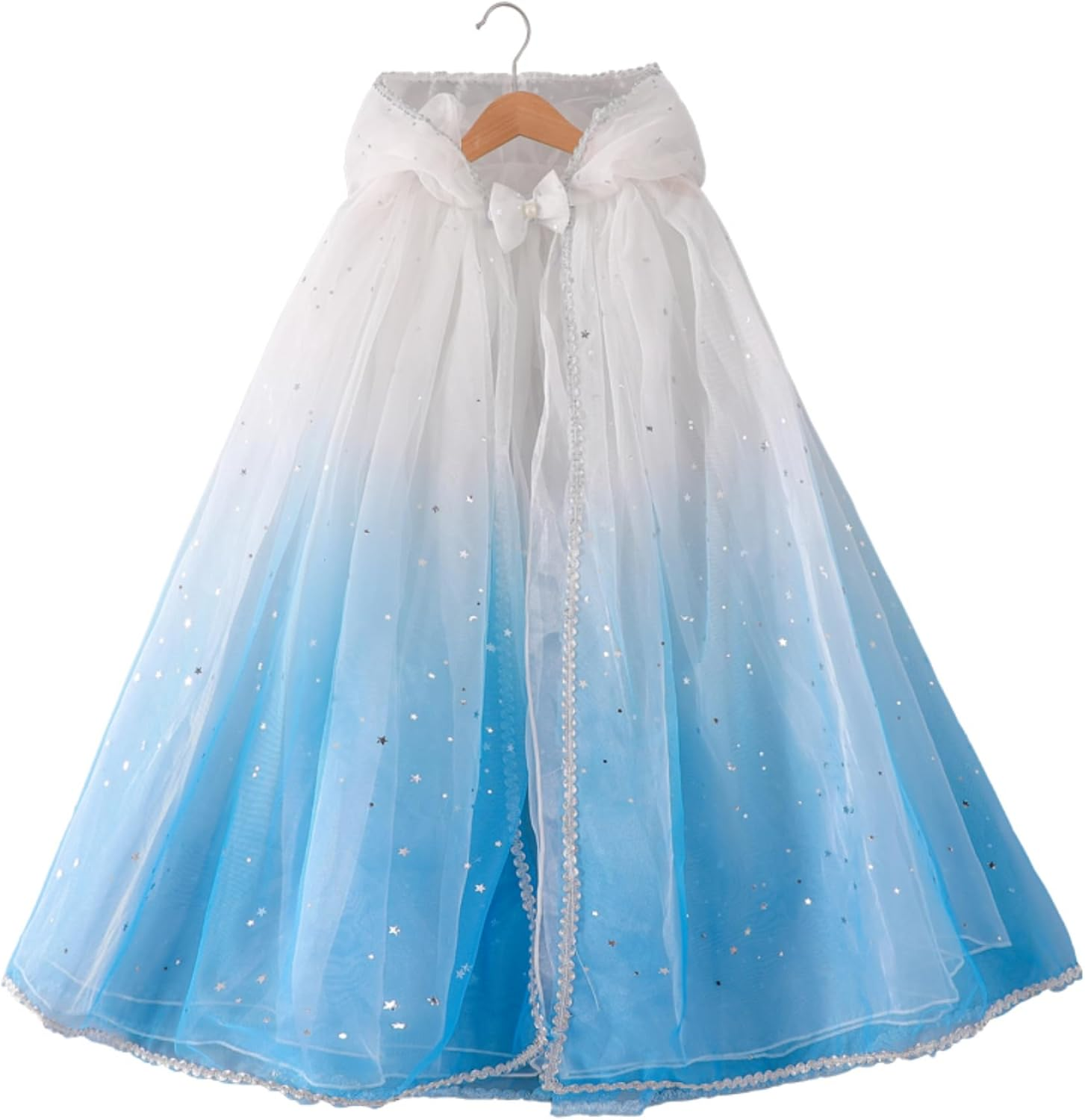 Costume Bay Girls Mermaid Rainbow Sequin Cloak Princess Sparkling Mesh Cape Hooded Cloak Halloween Book Week Dress up Party Birthday Gift Accessory Photoshoot