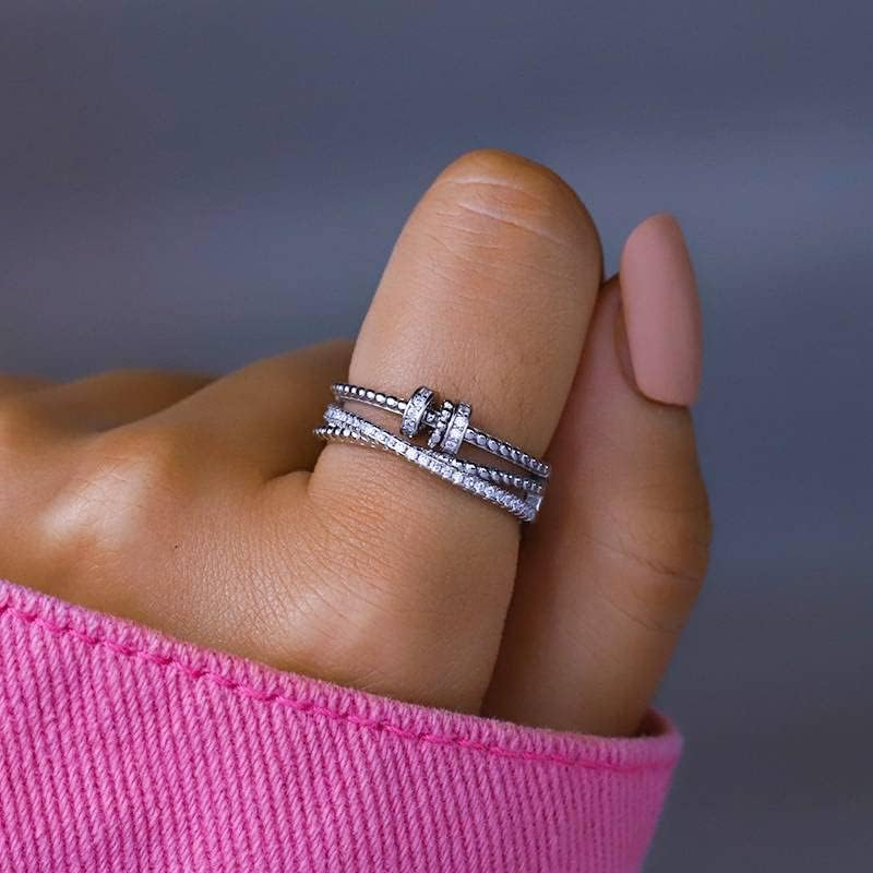 To My Daughter - Fidget Ring, 925 Sterling Silver Anxiety Ring Fidget Ring Women Spinner Rings, Women Spinner Rings for Anxiety (Copper) image number 2