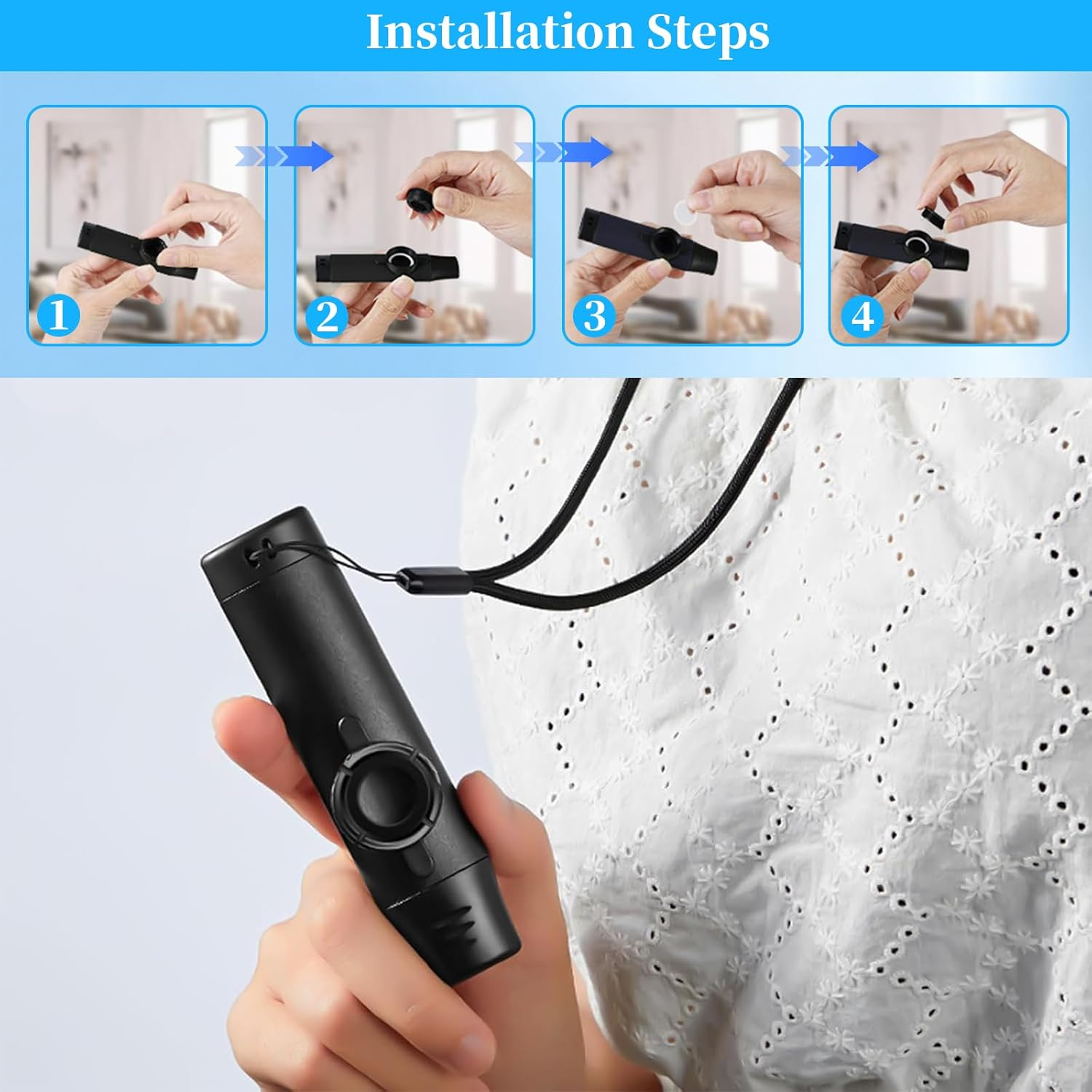 Professional ABS Kazoo, Premium Musical Instrument with Adjustable Pitch for Ceremonies, Parties & Performances - Easy to Play Kazoo for Beginners & Musicians with Clear Sound (Black) image number 4