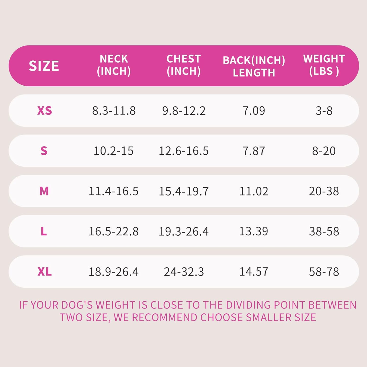 Comfort Dog Anxiety Relief Coat, Dog Anxiety Calming Vest Wrap for Thunderstorm,Travel,4Th of July Fireworks,Vet Visits,Separation Anxiety Relief for Dogs (X-Small (Pack of 1), Rose) image number 3