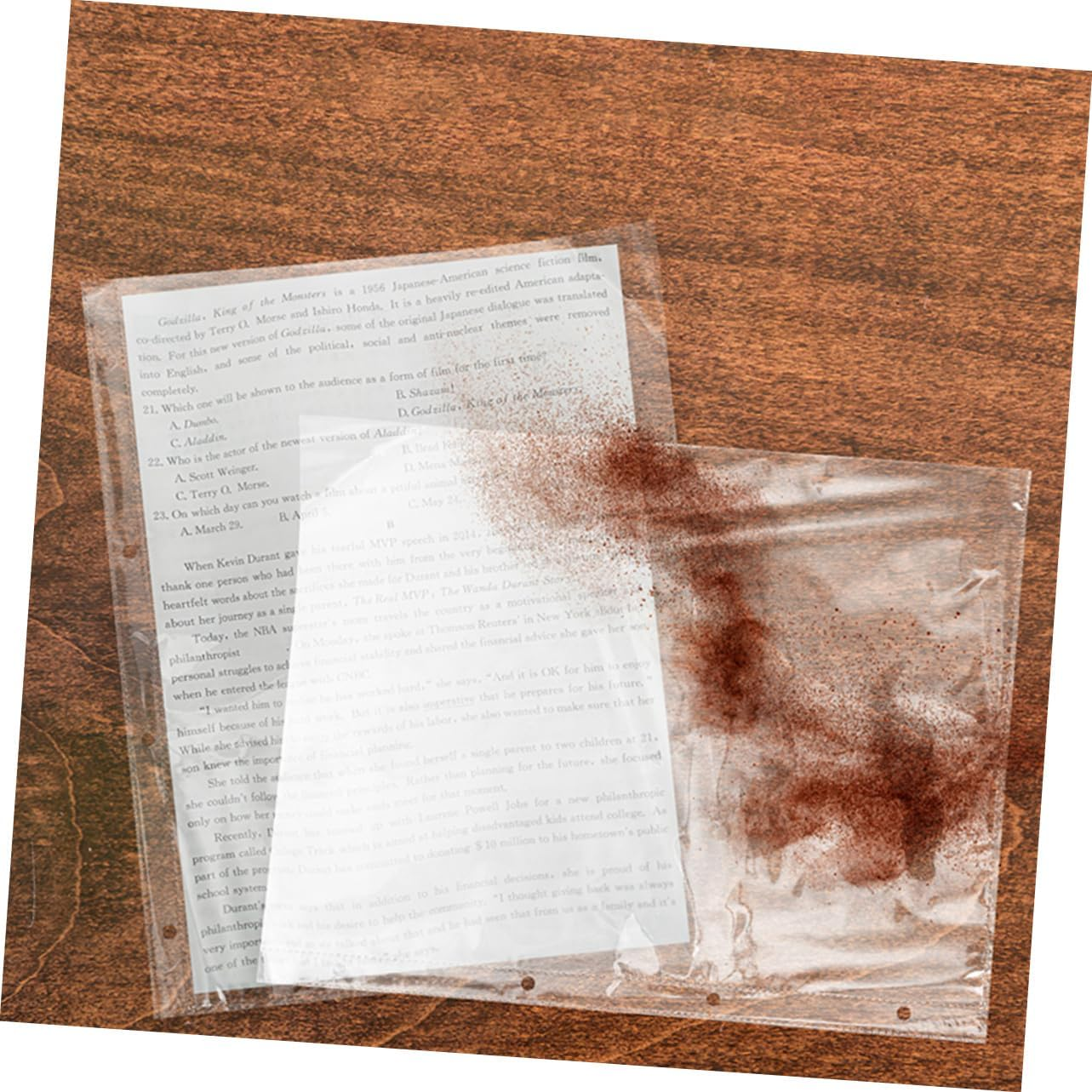 Parliky 50Pcs A4 Photo Album Pages 4-Hole Postcard Pockets Looseleaf Album for Photo Collector'S Sleeves image number 2