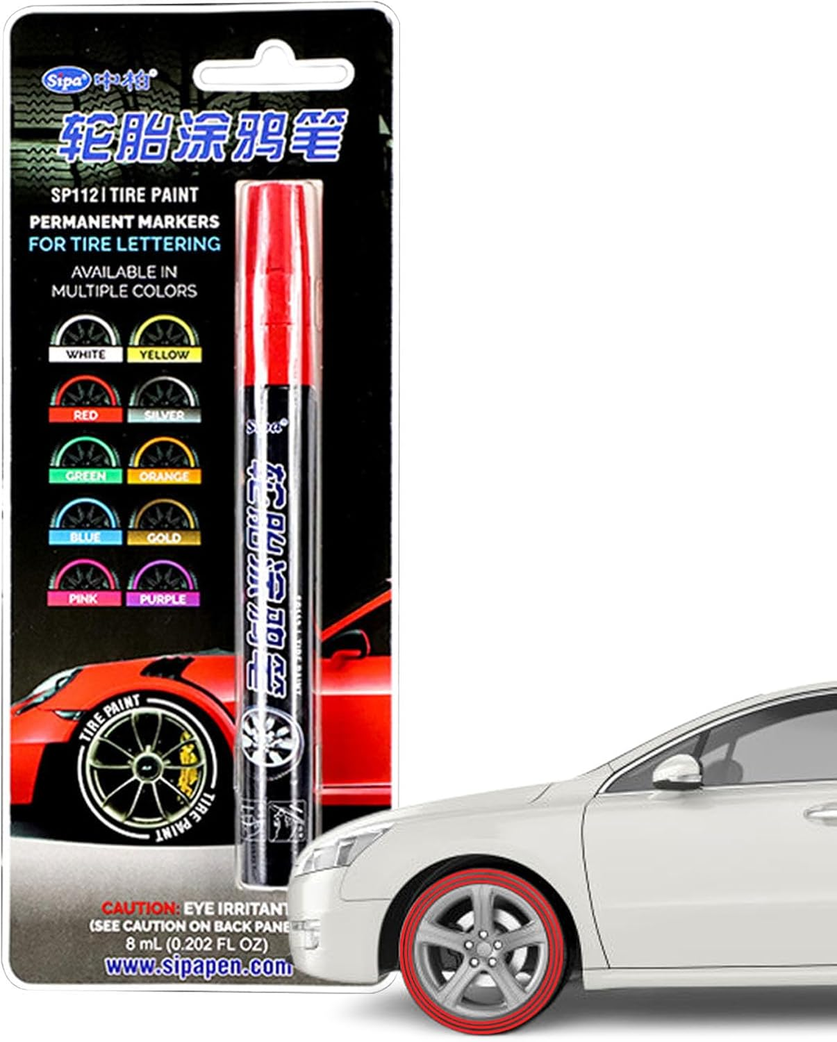 Tire Paint Pen - Waterproof Marker, Auto Wheel, Smooth Ink | Quick Dry Paint Pen, Multi Color Tool (For Tires, Glass, Stones, Canvas Shoes, Outdoor Courtyard Projects) image number 3