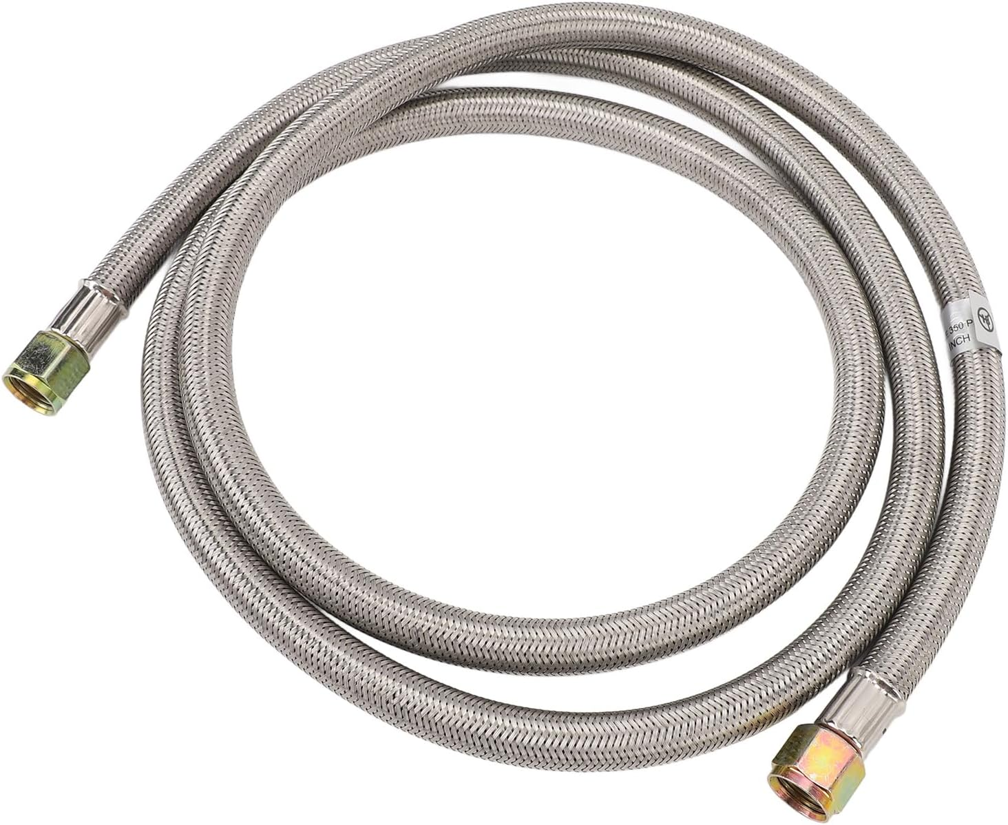 Tbest RV Gas Line Hose Extension 7Pcs 6Ft Stainless Steel High Pressure Flexible Quick Connect Fittings for RV Trailer Van Tank Pits Gas Grills Heaters image number 2