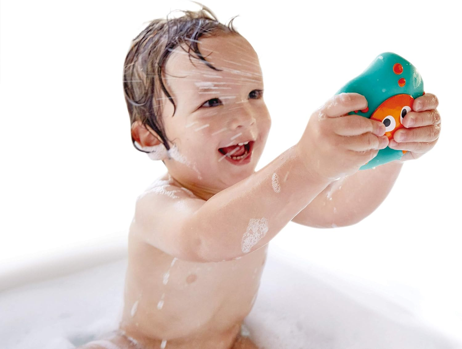 Hape Ocean Floor Squirters Bath Toy | Fun & Safe Water Squirting Sea Animals for Toddlers 18M+ | Interactive Floating Baby Bath Toys | Easy to Clean & Mold-Free image number 2