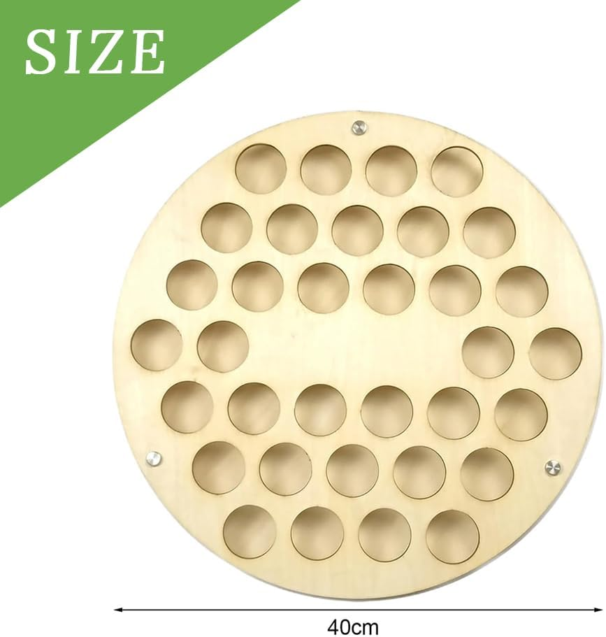 Wooden Golf Rack, Large Capacity round Wooden Display Rack, Wall Mounted Shelf, Golf Storage Rack, Suitable for Living Room, Office, Outdoor Activities image number 1