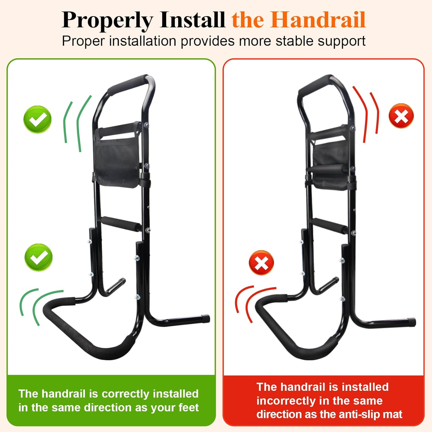 Stand Assist Aid for Elderly, Aluminum Alloy Standing Aids & Supports for Rising from Chair Couch, Sturdy Chair Lift Assist Grab Bar for Seniors Disabled Handicap Adults, Height-Adjusted image number 4